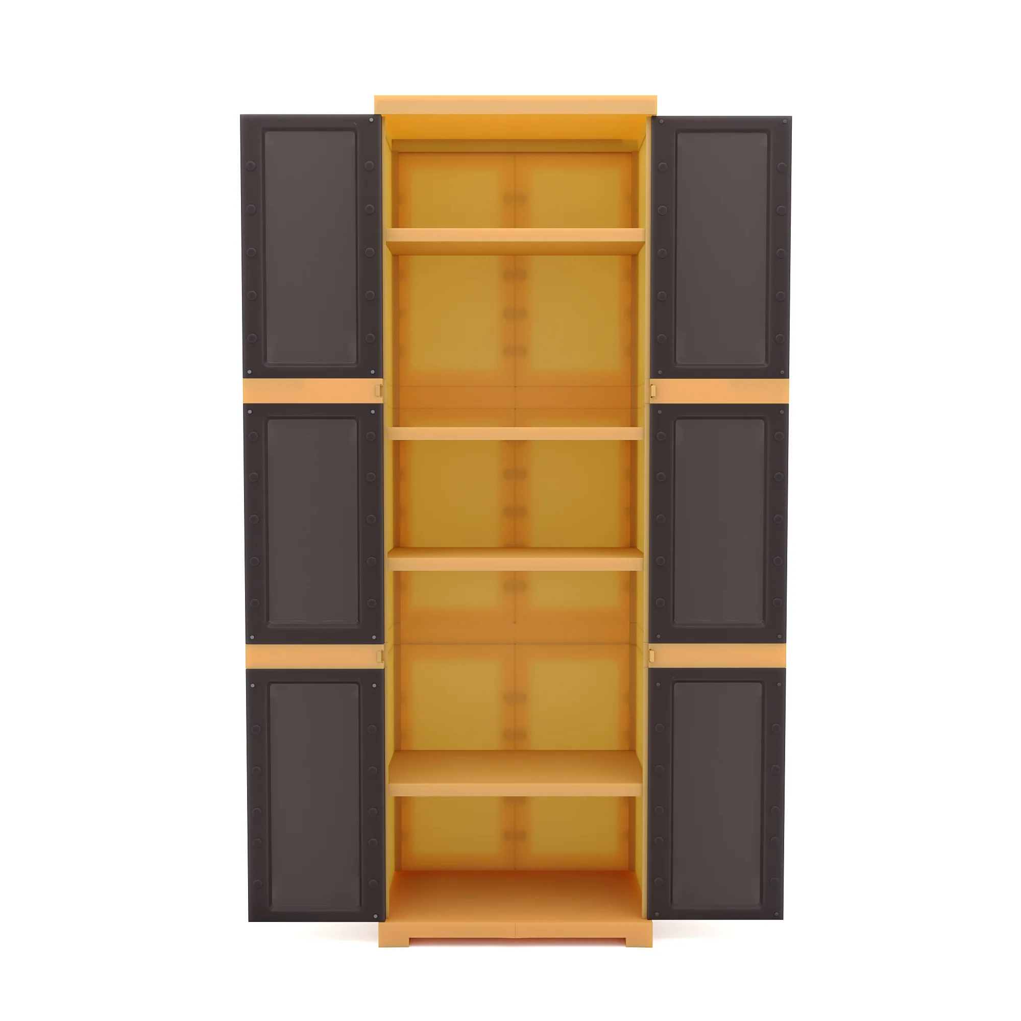 Nilkamal Freedom Mini Large (FML) Plastic Storage Cabinet (Weathered Brown / Biscuit) - Image 7