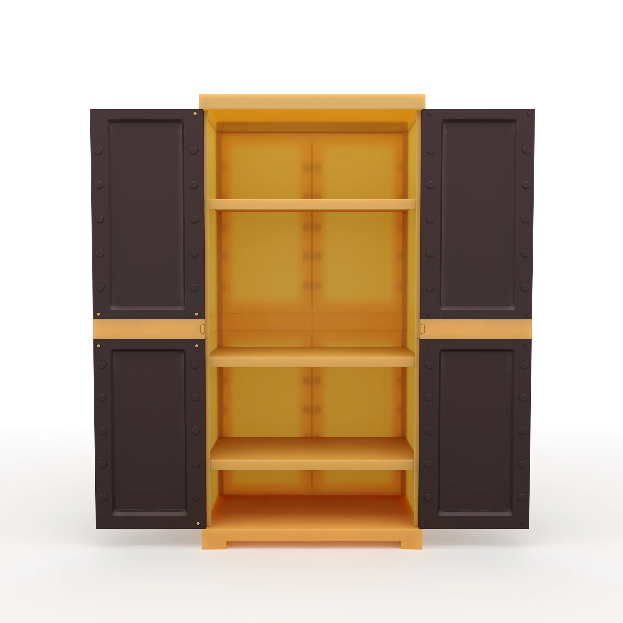 Nilkamal Freedom Mini Medium (FMM) Plastic Storage Cabinet/Bookshelf (Weathered Brown / Biscuit) - Image 8