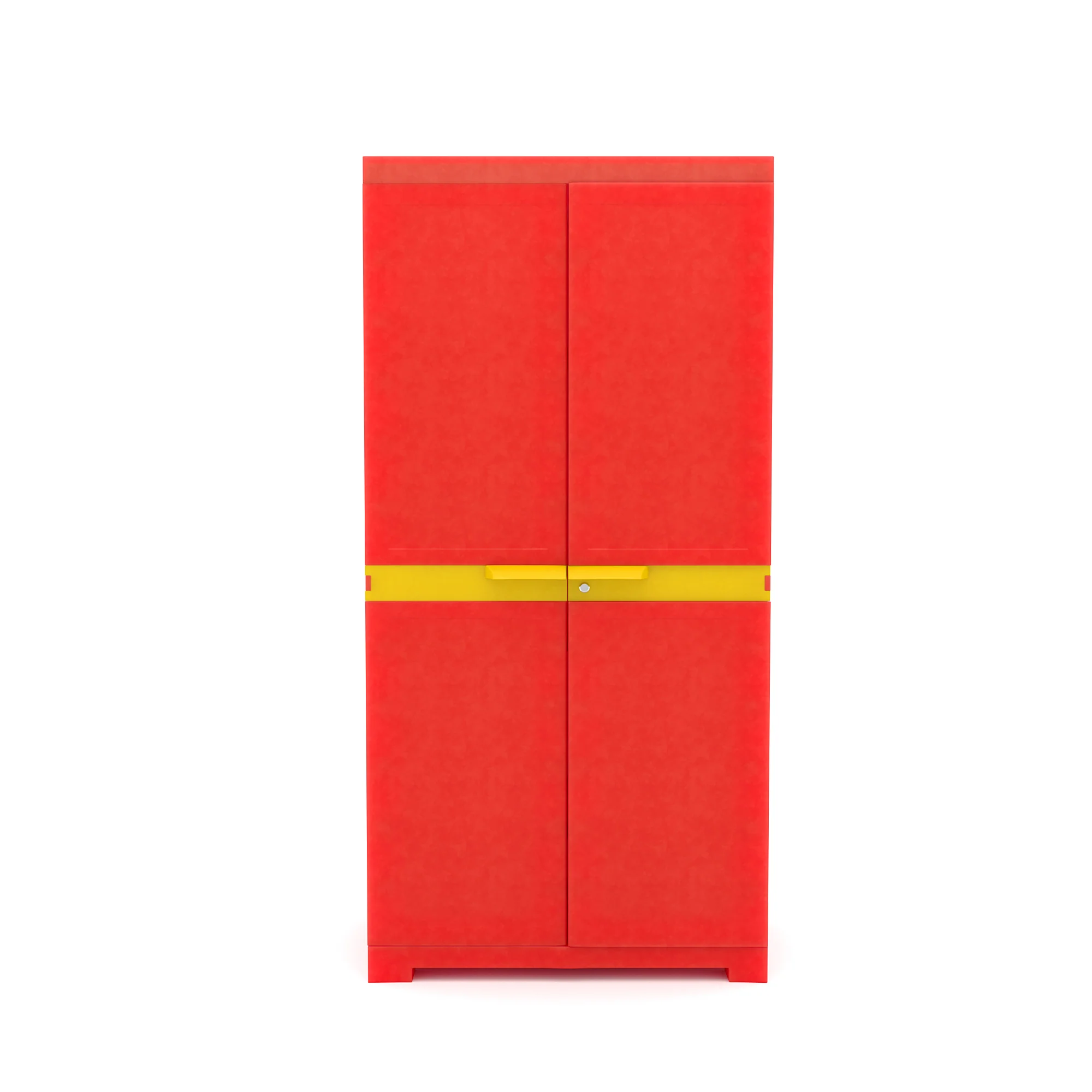 Nilkamal Freedom Mini Medium (FMM) Plastic Storage Cabinet (Bright Red / Yellow) - Image 6