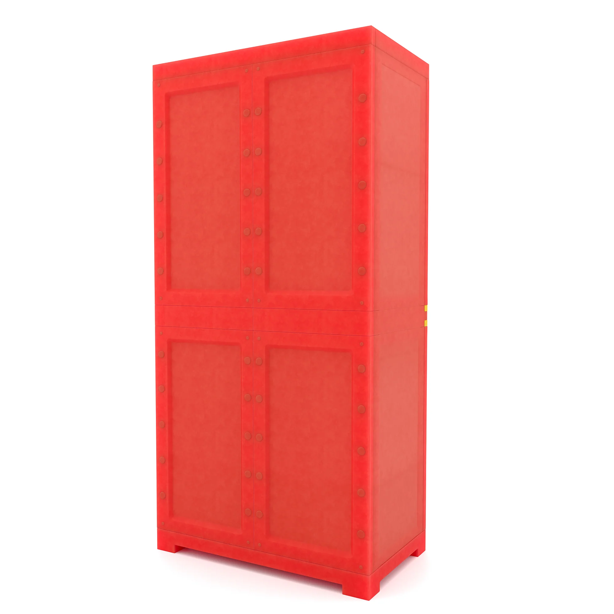 Nilkamal Freedom Mini Medium (FMM) Plastic Storage Cabinet (Bright Red / Yellow) - Image 8