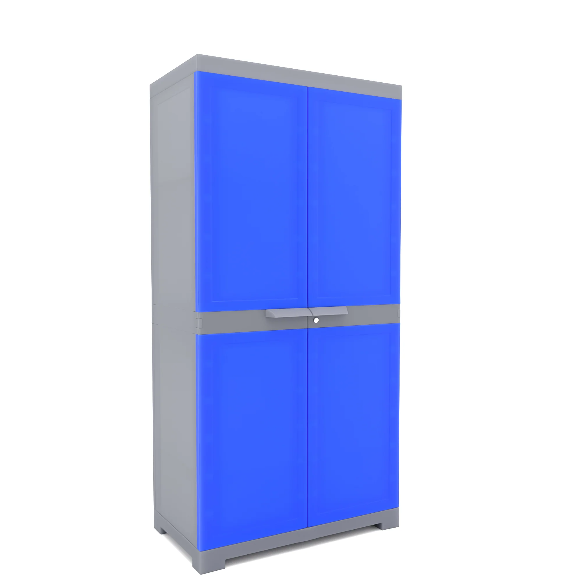 Nilkamal Freedom Mini Medium (FMM) Plastic Storage Cabinet (Deep Blue / Grey) - Image 3