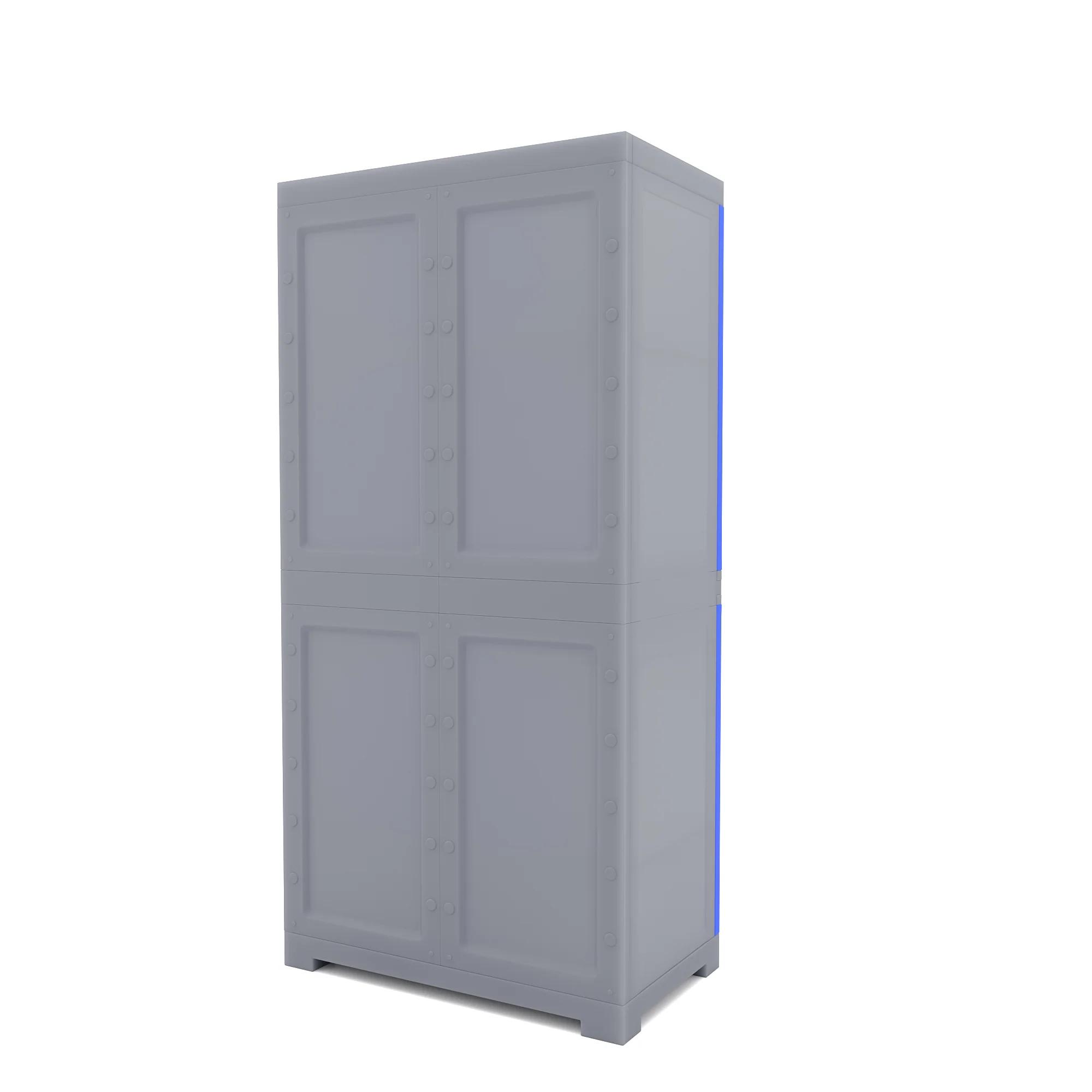 Nilkamal Freedom Mini Medium (FMM) Plastic Storage Cabinet (Deep Blue / Grey) - Image 6