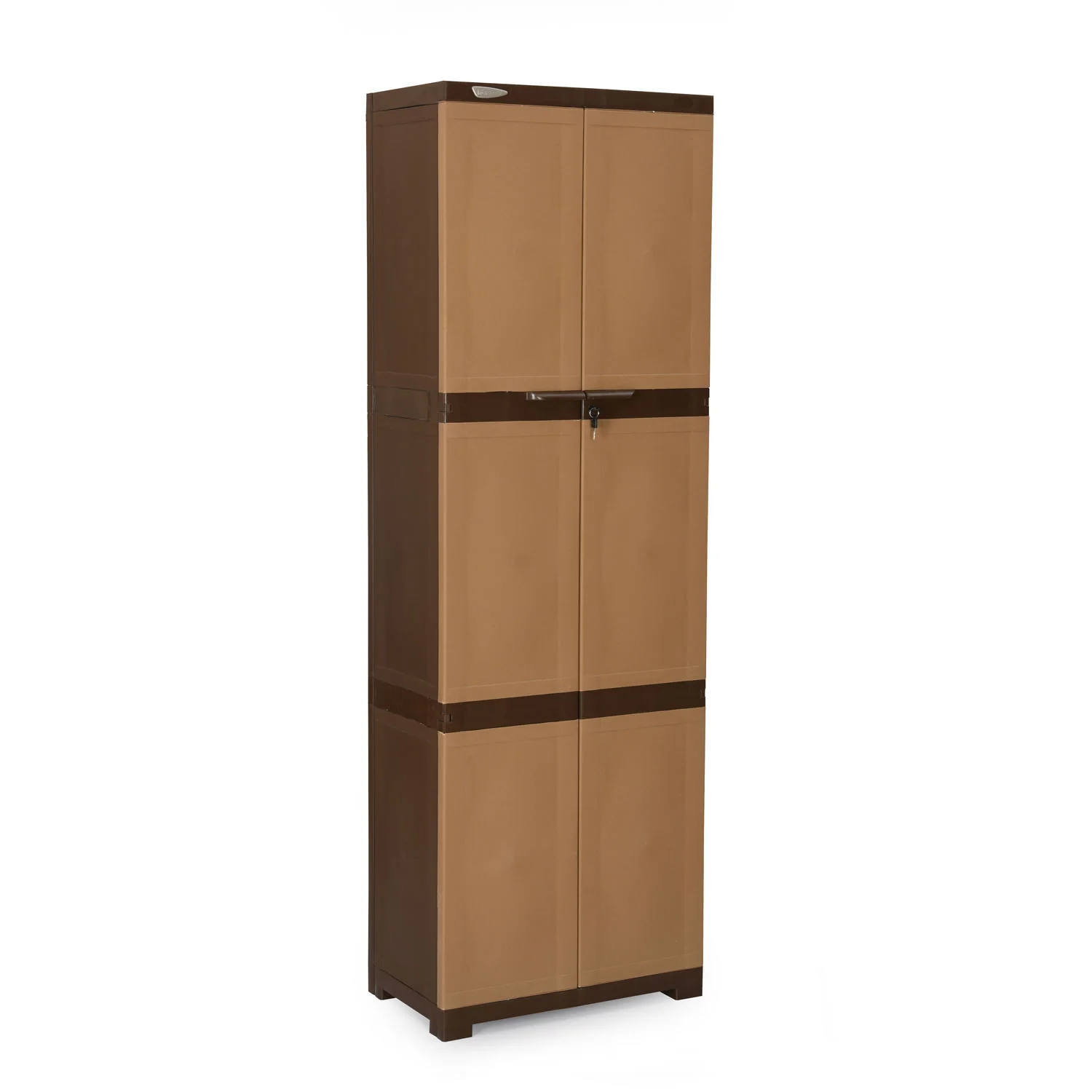 Nilkamal Freedom Mini Large (FML) Plastic Cabinet for Storage (Sandy & Dark Brown) - Image 2
