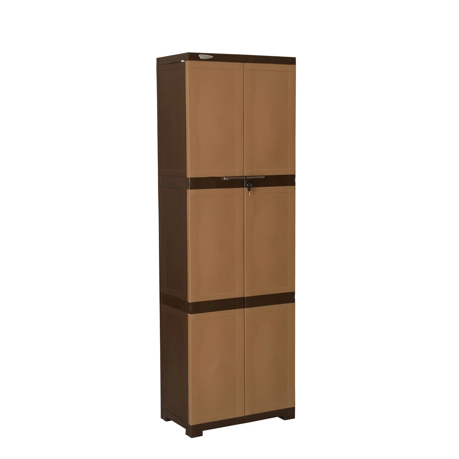 Nilkamal Freedom Mini Large (FML) Plastic Cabinet for Storage (Sandy & Dark Brown) - Image 3