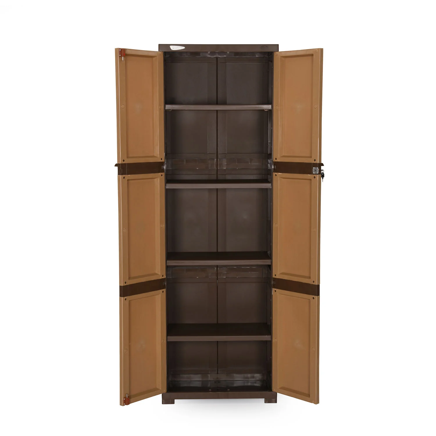 Nilkamal Freedom Mini Large (FML) Plastic Cabinet for Storage (Sandy & Dark Brown) - Image 5