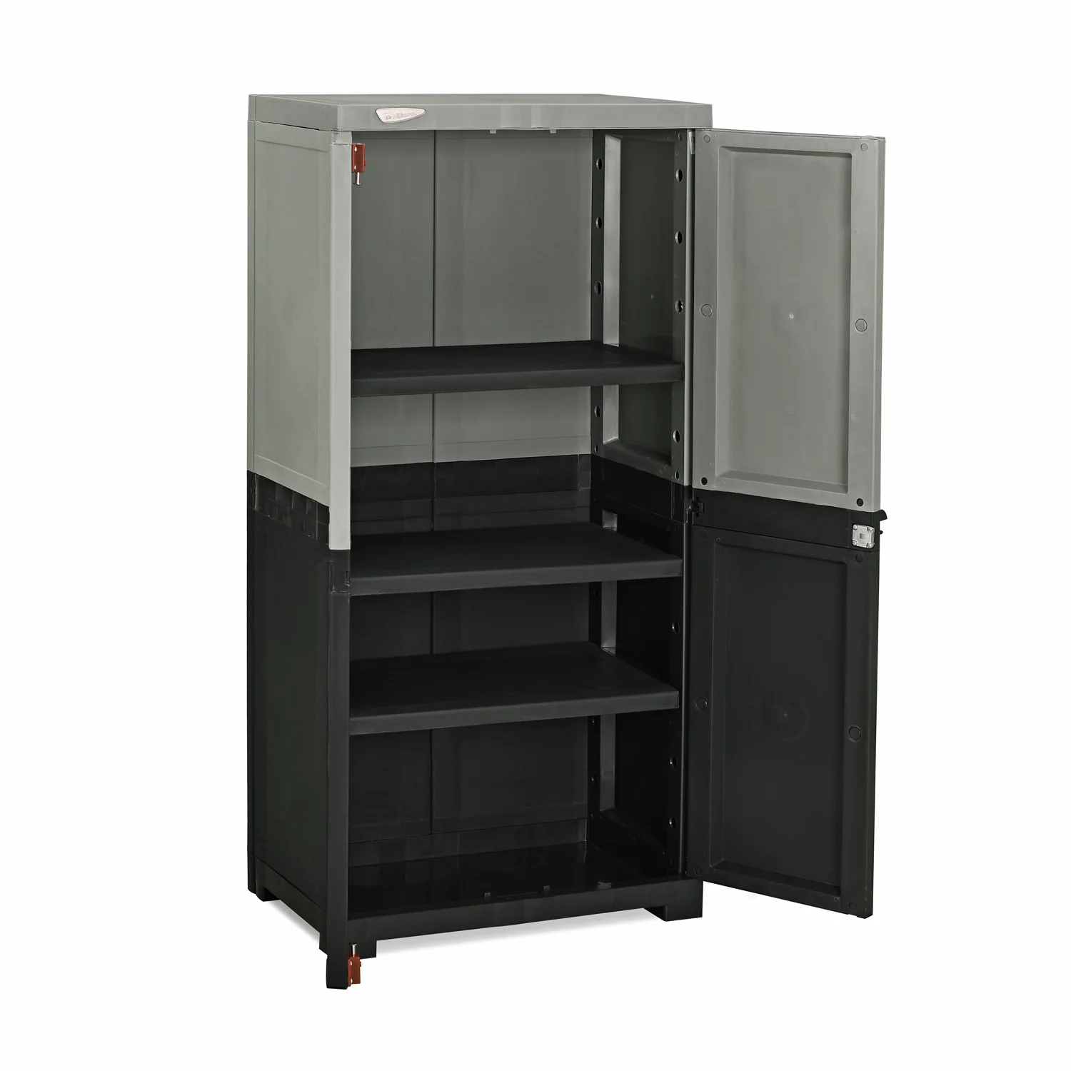Nilkamal Freedom Mini Medium (FMM Duet) Plastic Storage Cabinet (Haze Grey/Charcoal Grey) - Image 6