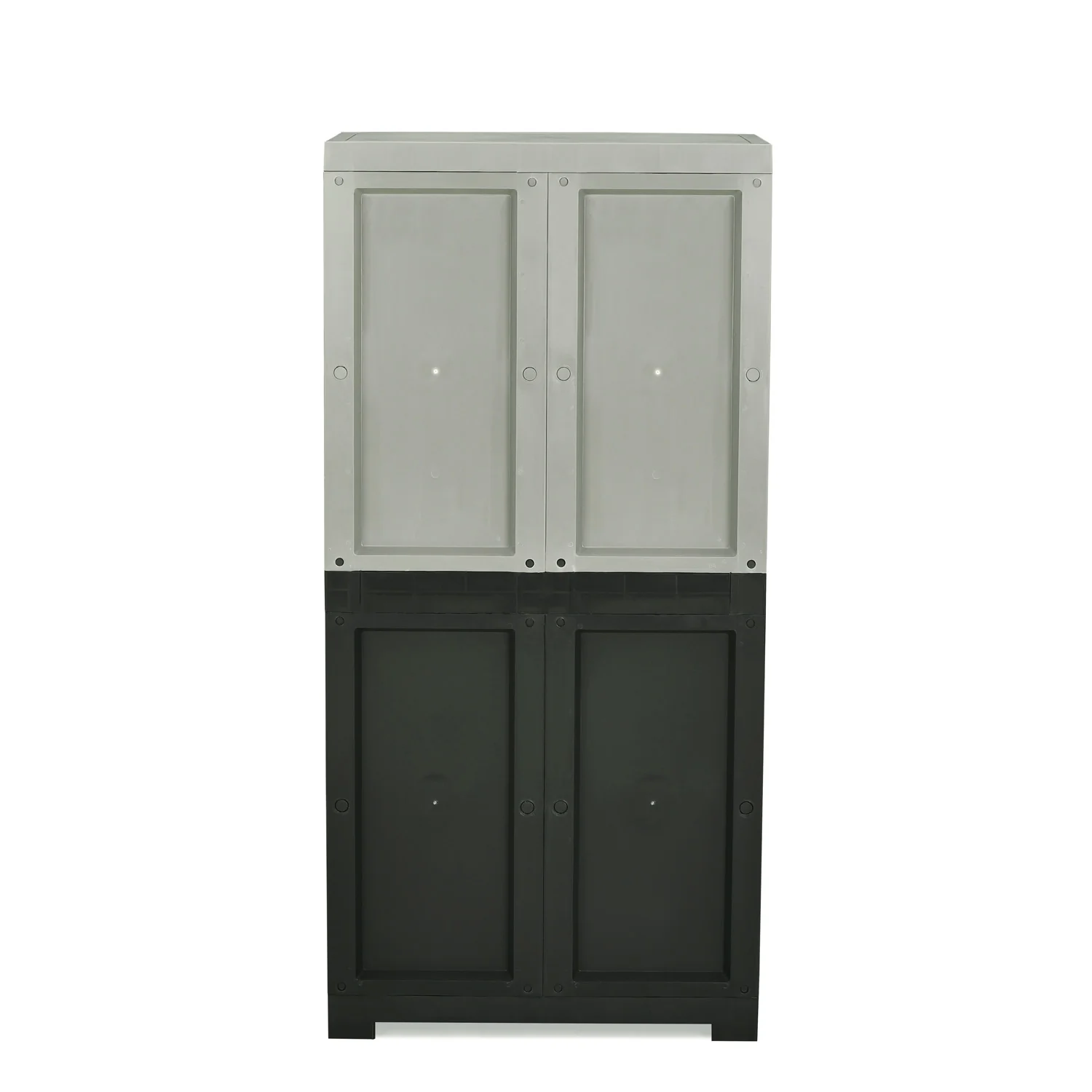 Nilkamal Freedom Mini Medium (FMM Duet) Plastic Storage Cabinet (Haze Grey/Charcoal Grey) - Image 9