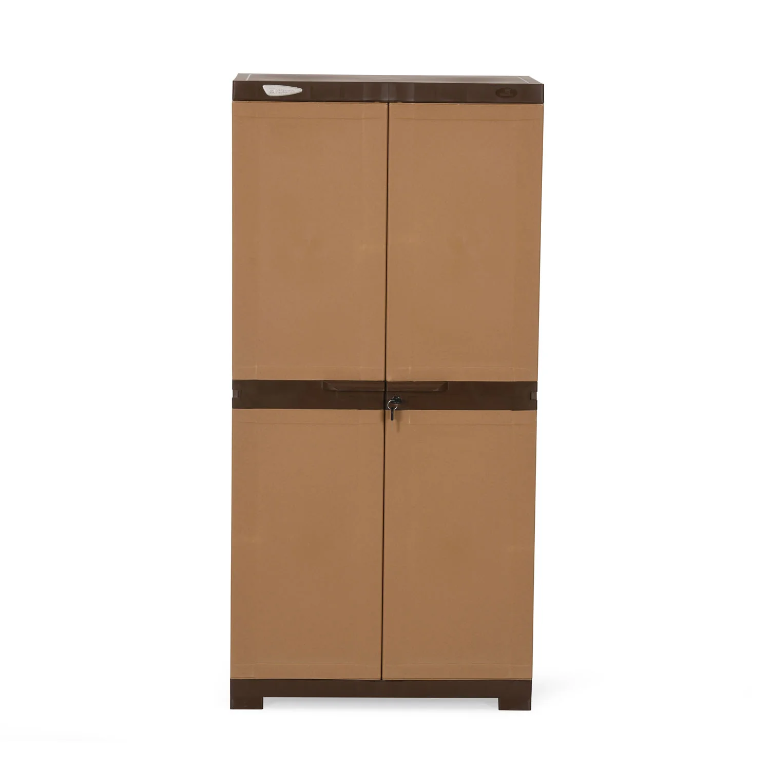Nilkamal Freedom Mini Medium (FMM) Plastic Cabinet/Bookshelf (Sandy & Dark Brown) - Image 2