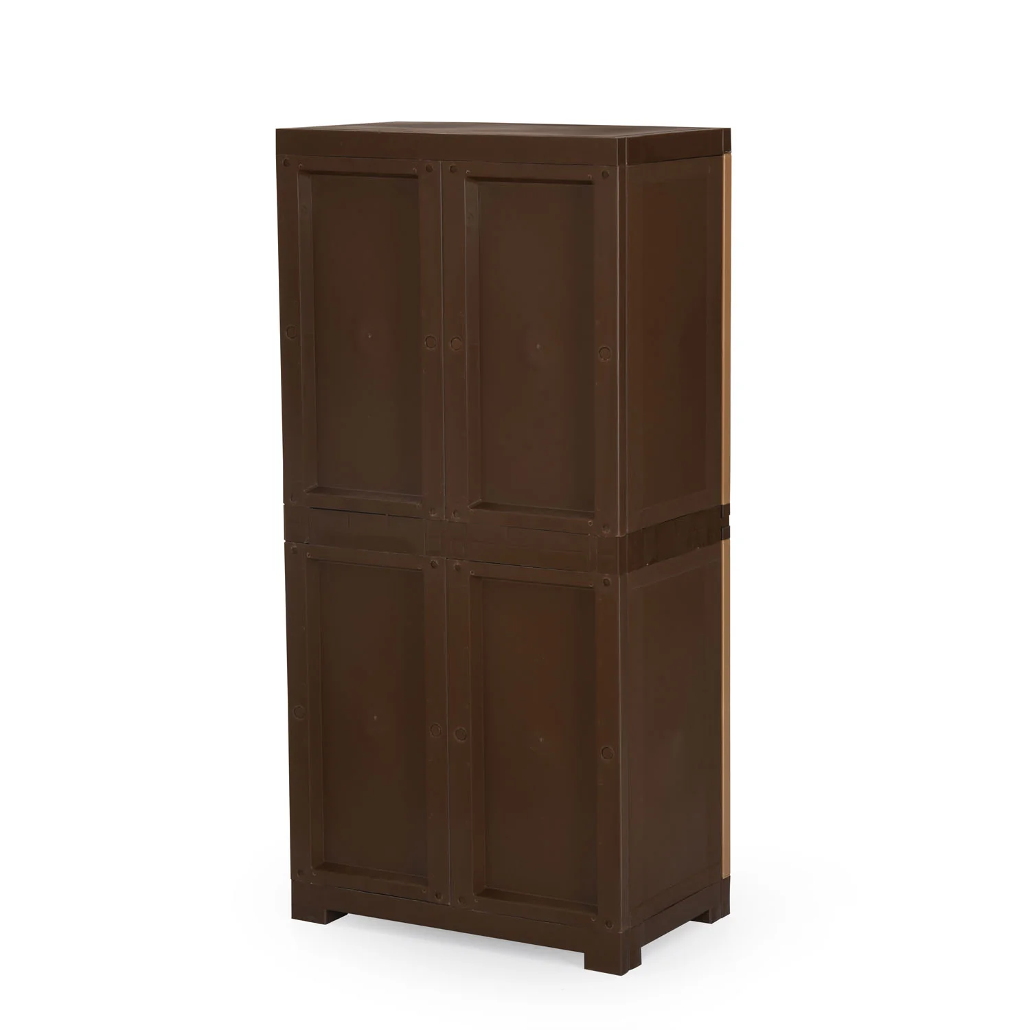 Nilkamal Freedom Mini Medium (FMM) Plastic Cabinet/Bookshelf (Sandy & Dark Brown) - Image 6