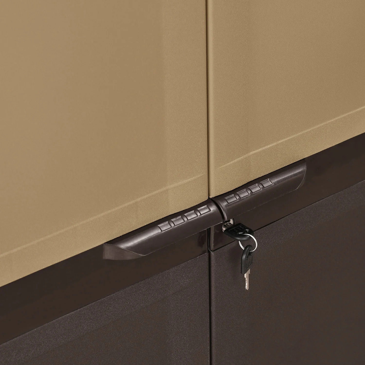 Nilkamal Freedom Mini Medium (FMM Duet) Plastic Storage Cabinet (Rattan Dark Beige & Weather Brown) - Image 9