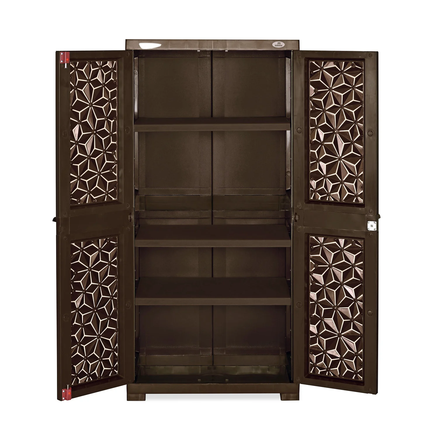 Nilkamal Freedom Mini Medium (FMM) Star Plastic Storage Cabinet (Weathered Brown & Biscuit) - Image 6