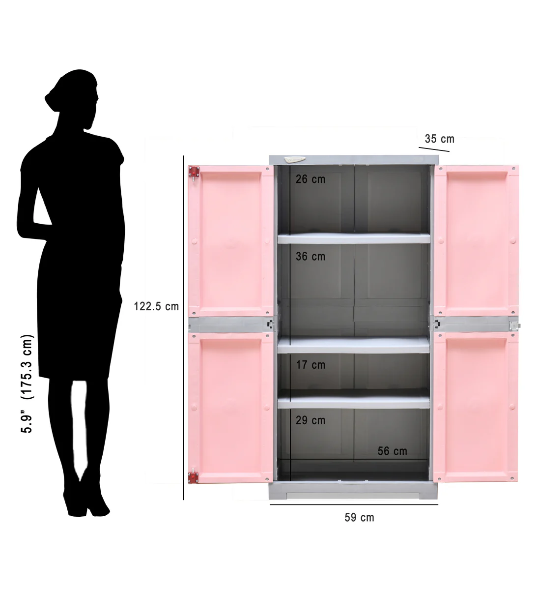 Nilkamal Freedom Mini Medium Plastic Cabinet - Image 14