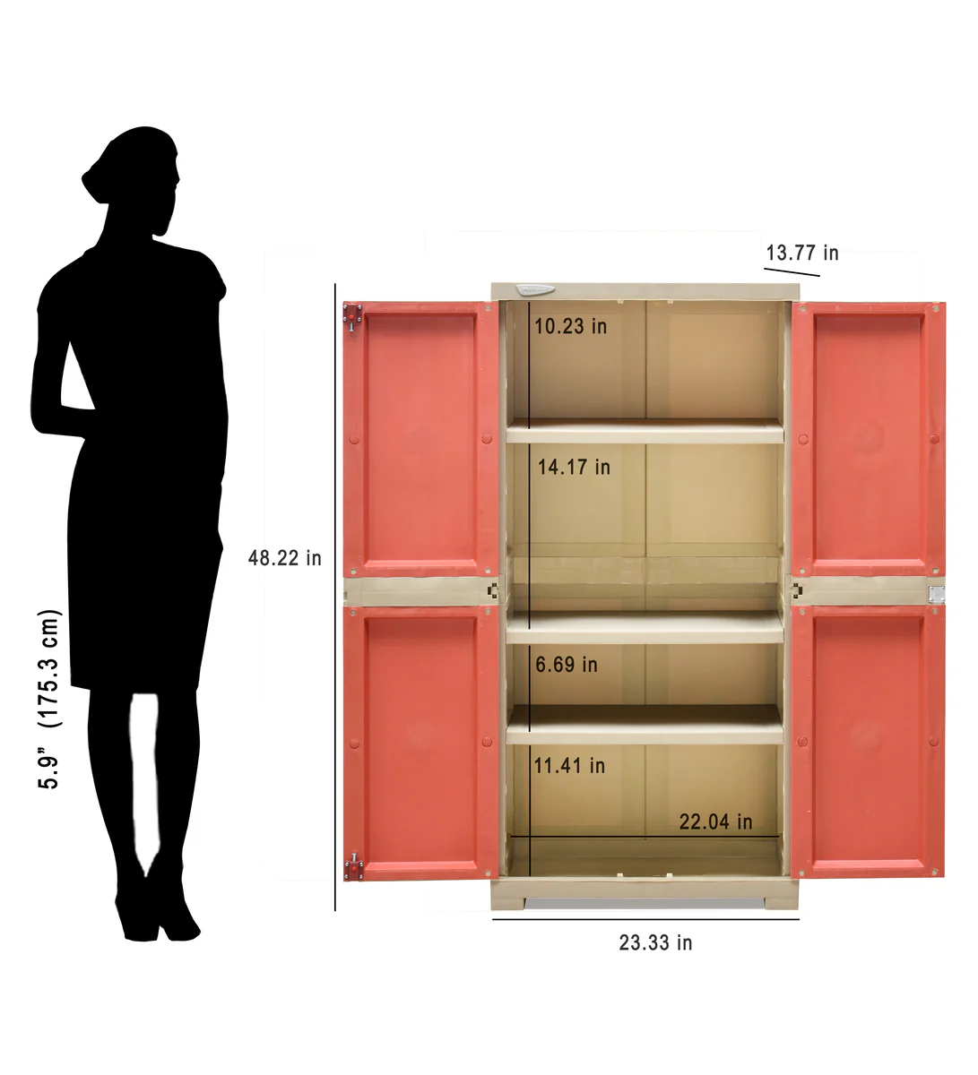 Nilkamal Freedom Mini Medium Plastic Cabinet - Image 22