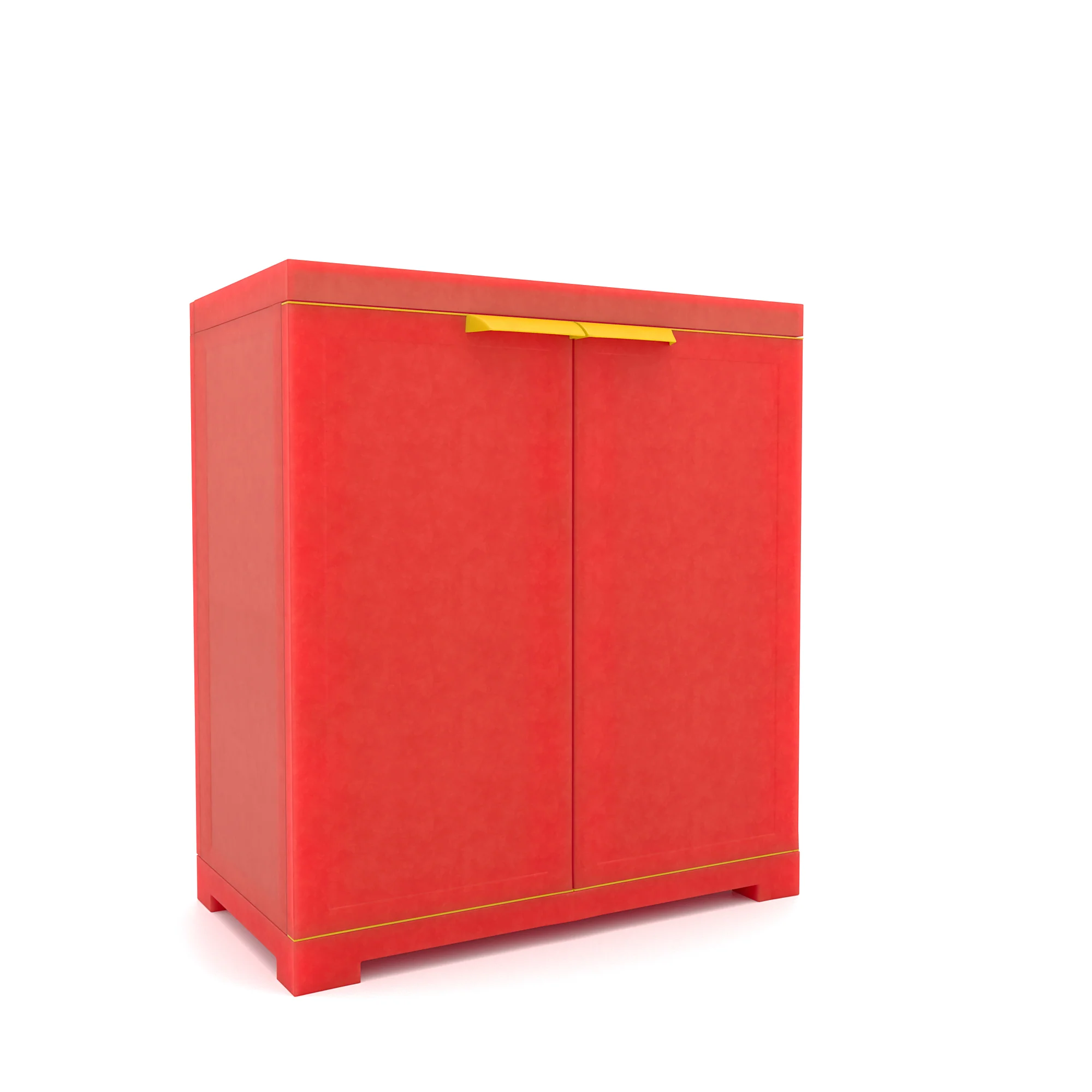 Nilkamal Freedom Mini Small (FMS) Plastic Storage Cabinet (Bright Red / Yellow) - Image 4