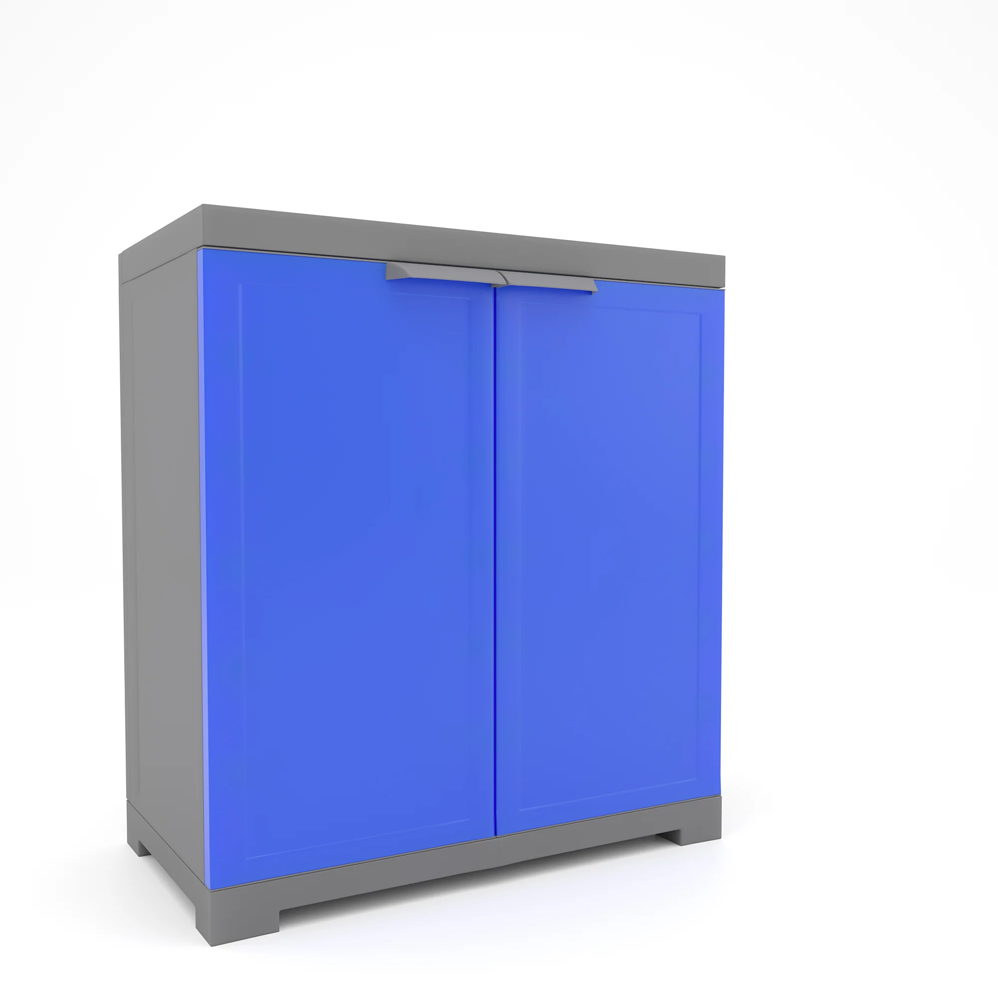 Nilkamal Freedom Mini Small (FMS) Plastic Storage Cabinet (Deep Blue / Grey) - Image 4