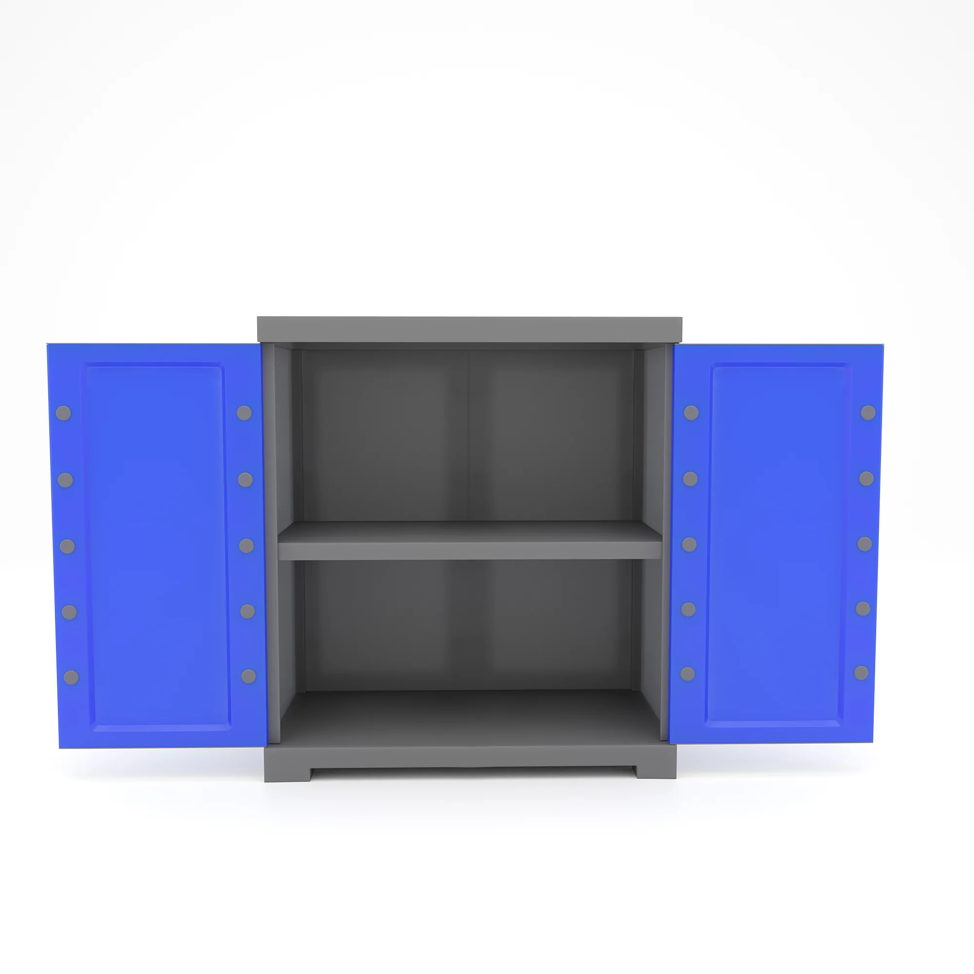 Nilkamal Freedom Mini Small (FMS) Plastic Storage Cabinet (Deep Blue / Grey) - Image 5