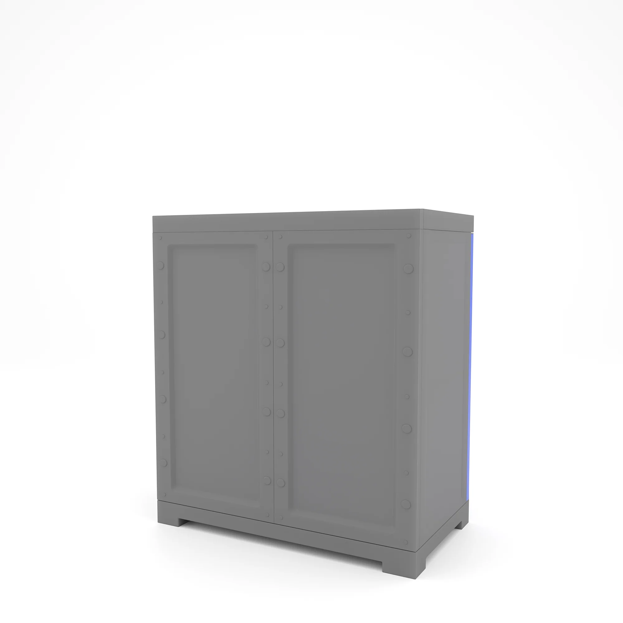 Nilkamal Freedom Mini Small (FMS) Plastic Storage Cabinet (Deep Blue / Grey) - Image 6