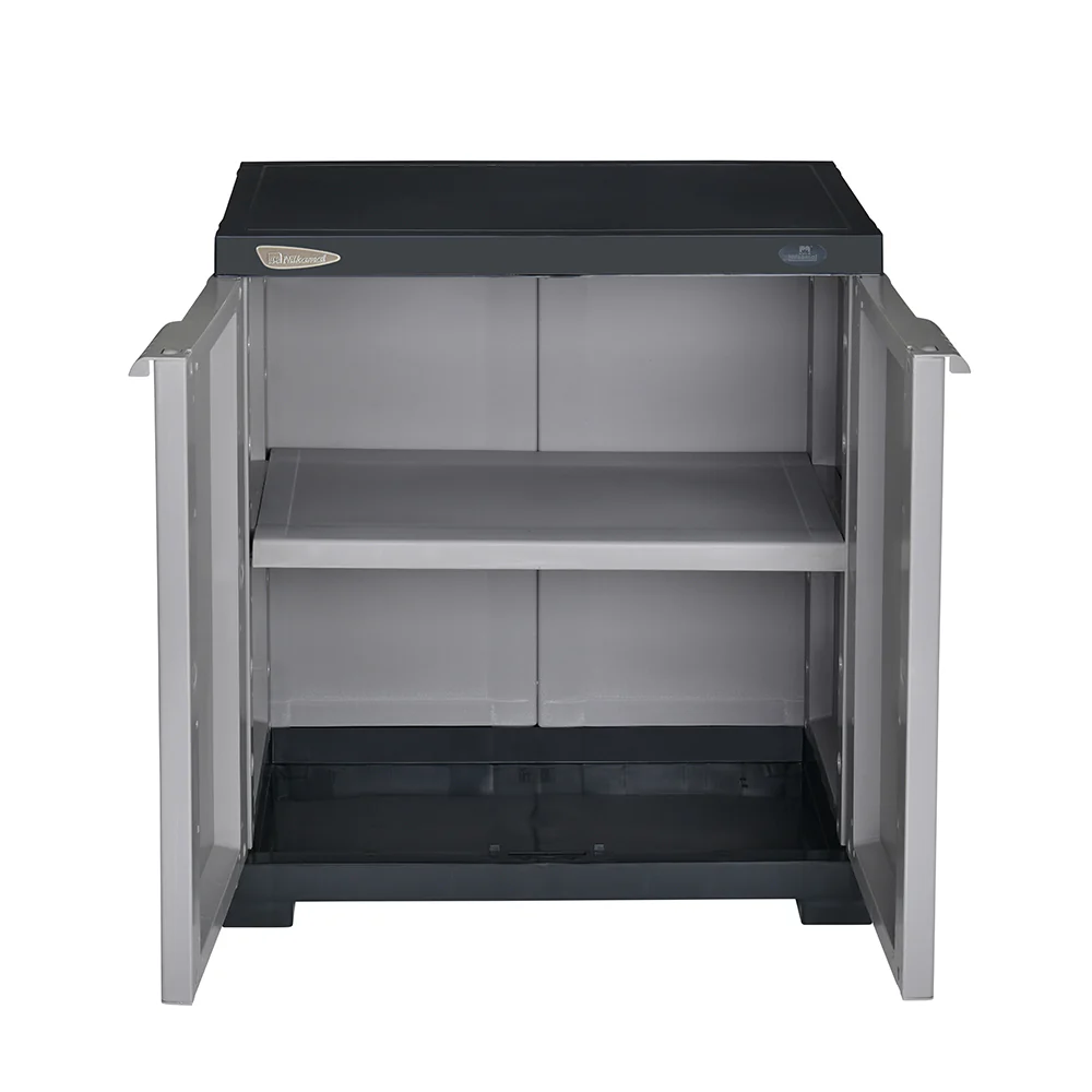Nilkamal Freedom Mini Small (FMS) Plastic Storage Cabinet/Bookshelf (Haze Grey/Charcoal Grey) - Image 6