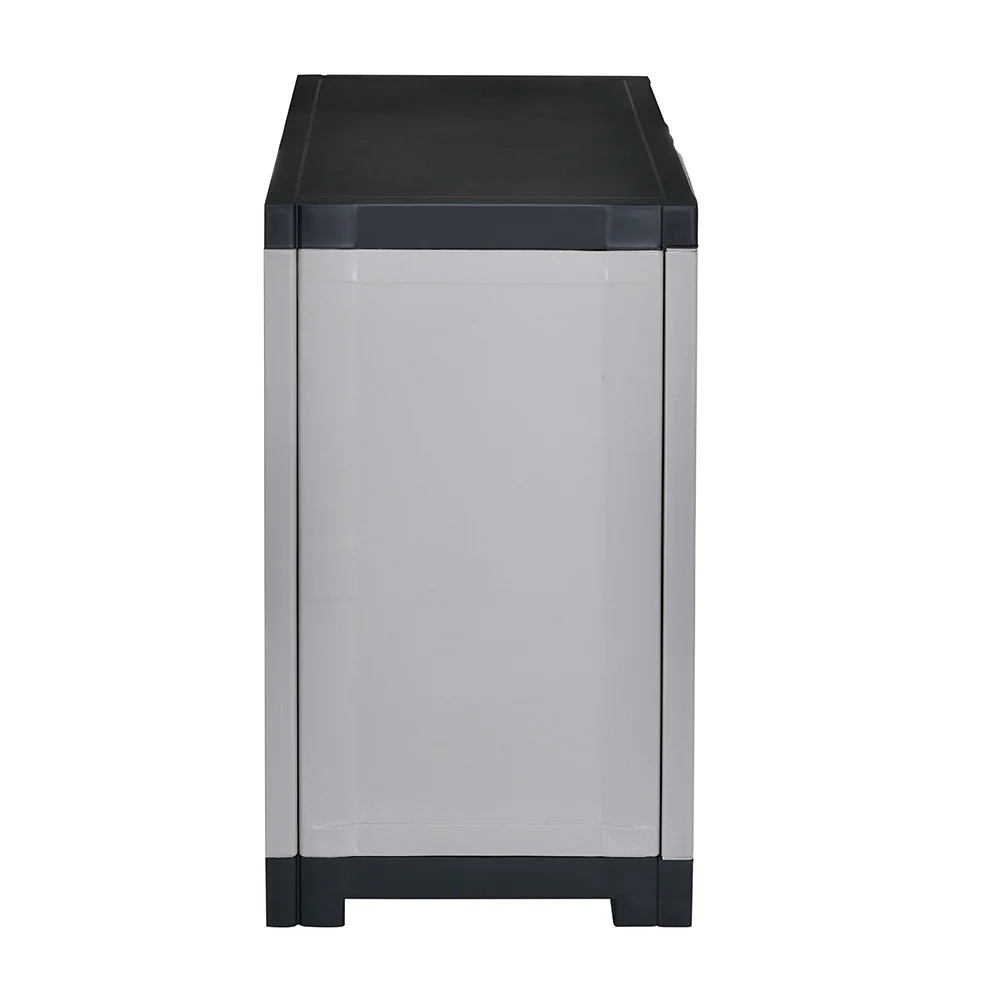 Nilkamal Freedom Mini Small (FMS) Plastic Storage Cabinet/Bookshelf (Haze Grey/Charcoal Grey) - Image 7
