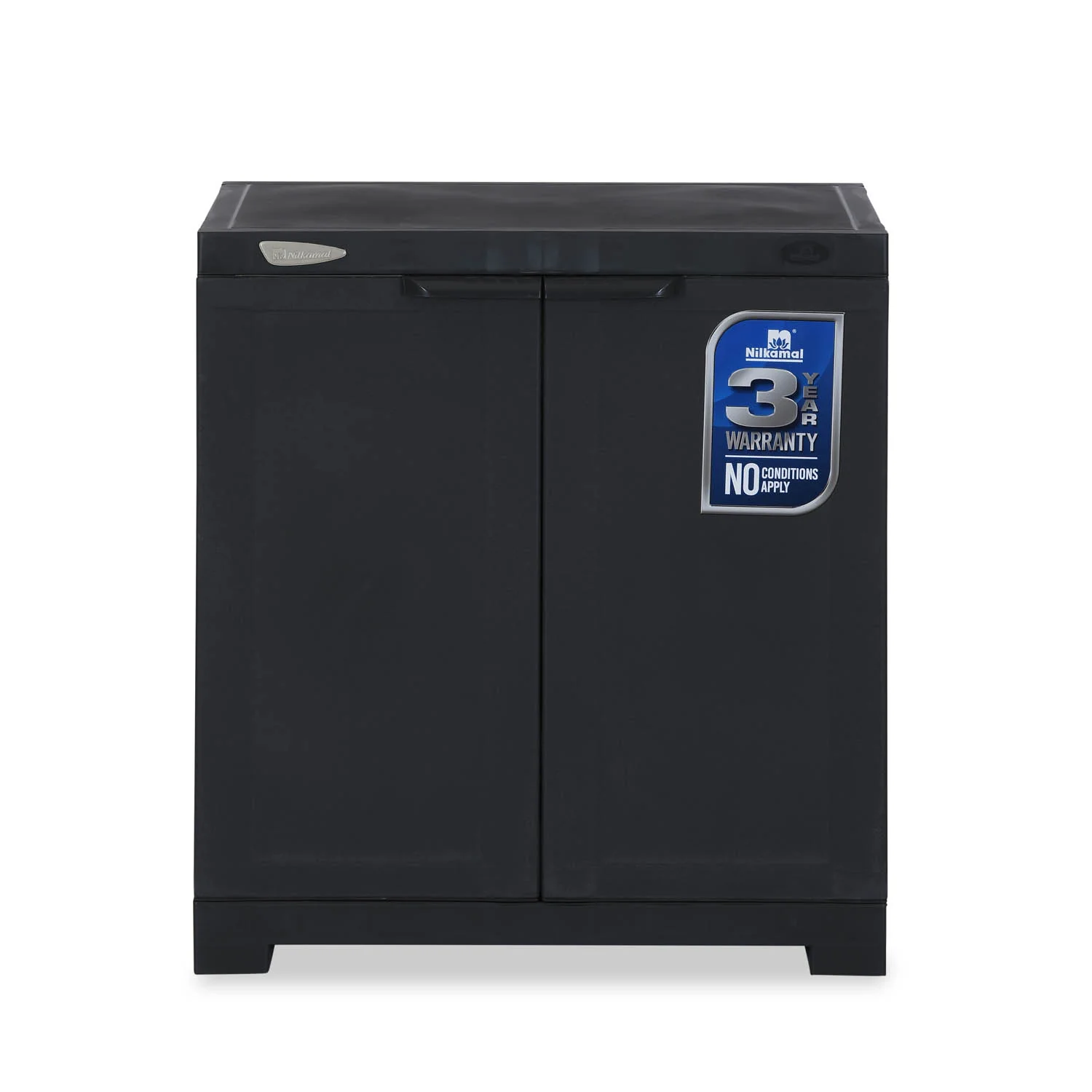 Nilkamal Freedom Small (FMS) Plastic Storage Cabinet (Charcoal Grey) - Image 2