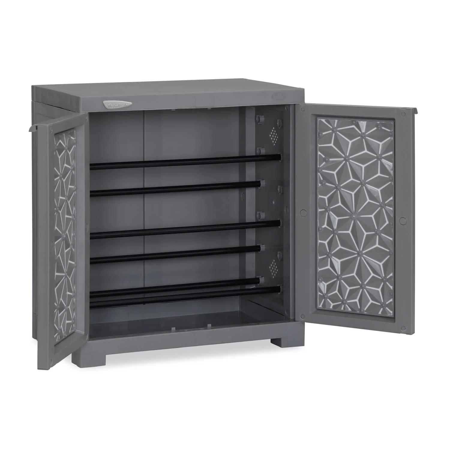 Nilkamal Freedom Star (FMSC09STR) Plastic Shoe Cabinet (Haze Grey & Milky White) - Image 3