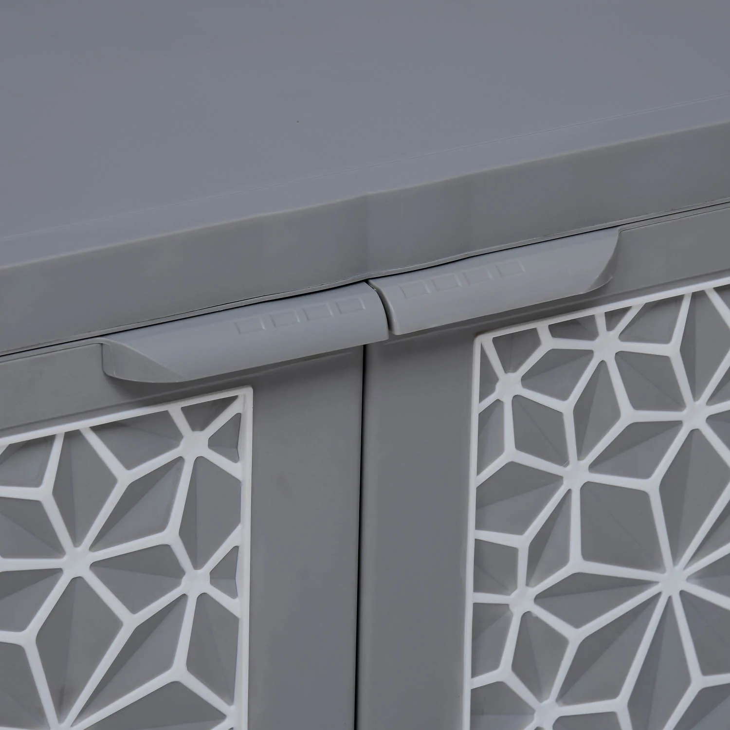 Nilkamal Freedom Star (FMSC09STR) Plastic Shoe Cabinet (Haze Grey & Milky White) - Image 7