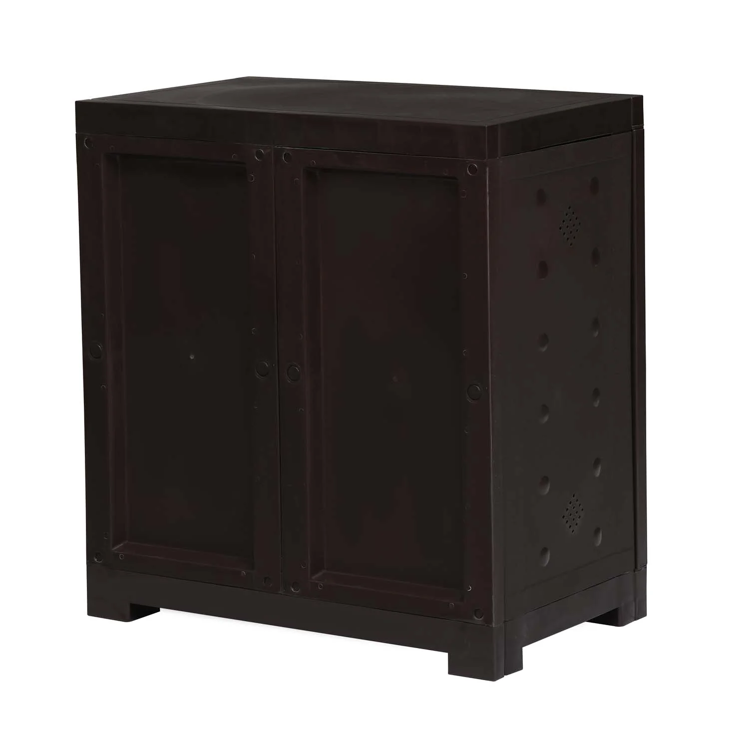 Nilkamal Freedom Star (FMSC09STR) Plastic Shoe Cabinet (Weather Brown & Biscuit) - Image 10