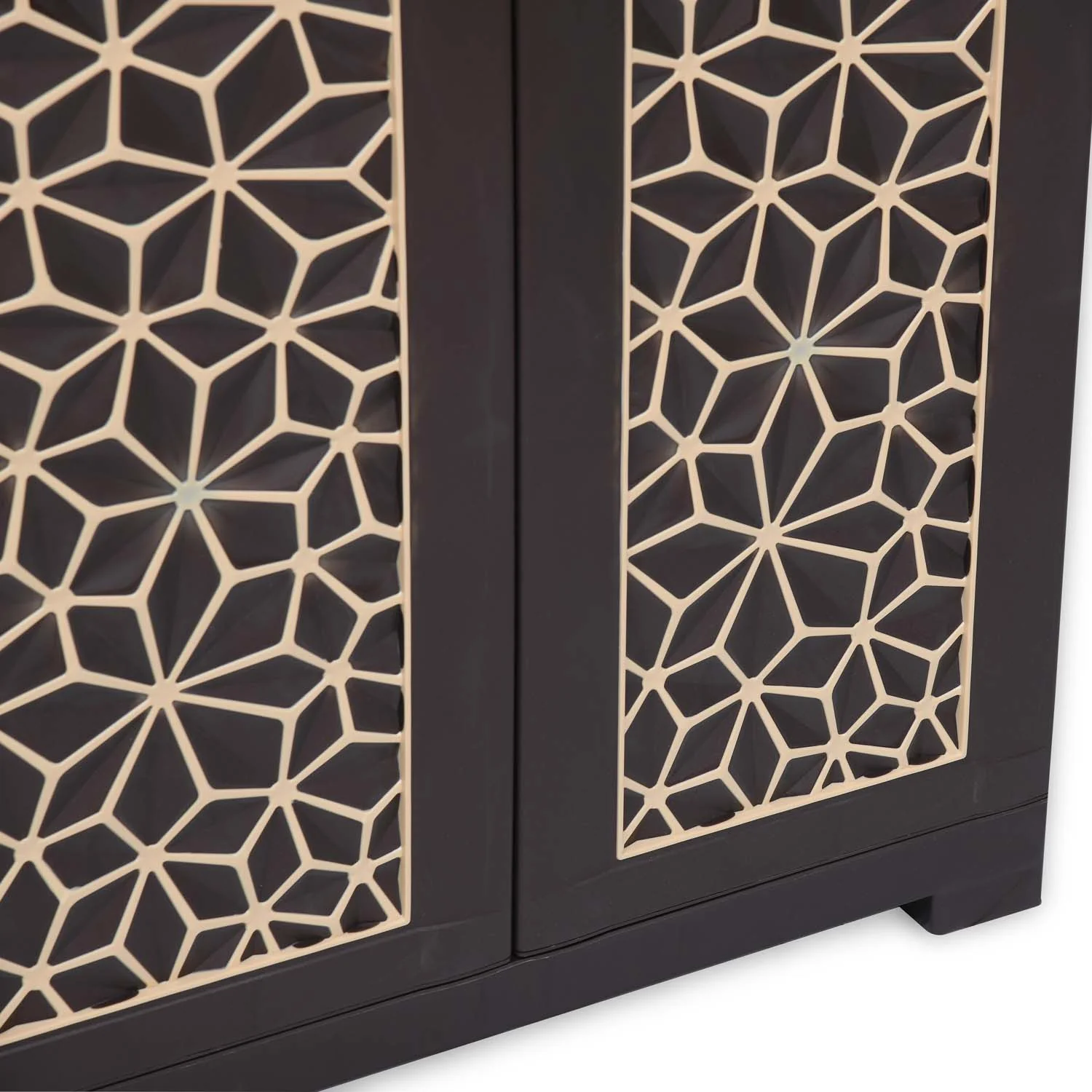 Nilkamal Freedom Star (FMSC09STR) Plastic Shoe Cabinet (Weather Brown & Biscuit) - Image 11