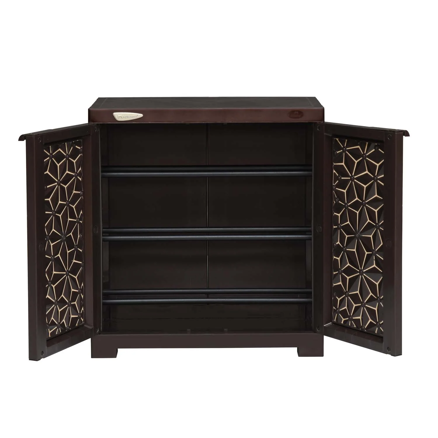 Nilkamal Freedom Star (FMSC09STR) Plastic Shoe Cabinet (Weather Brown & Biscuit) - Image 4