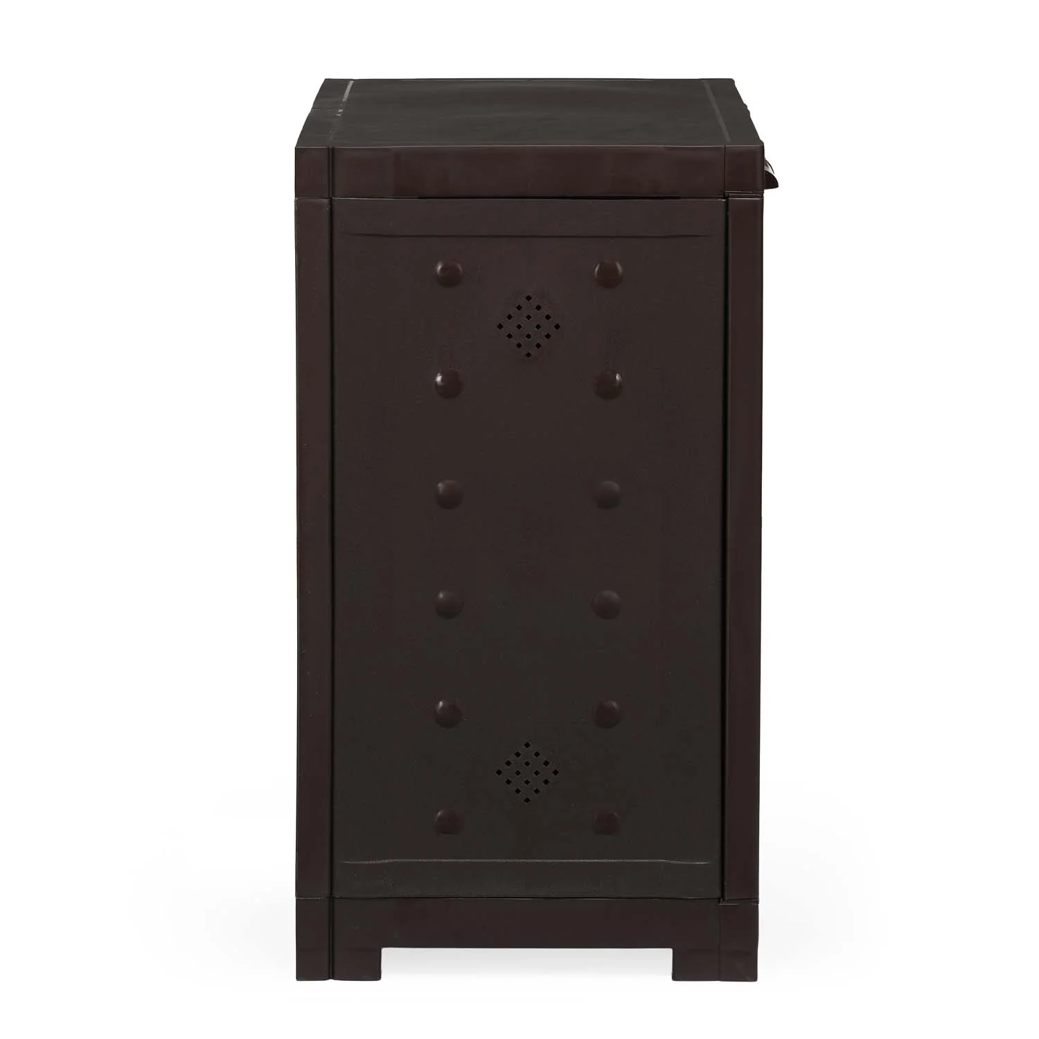 Nilkamal Freedom Star (FMSC09STR) Plastic Shoe Cabinet (Weather Brown & Biscuit) - Image 7