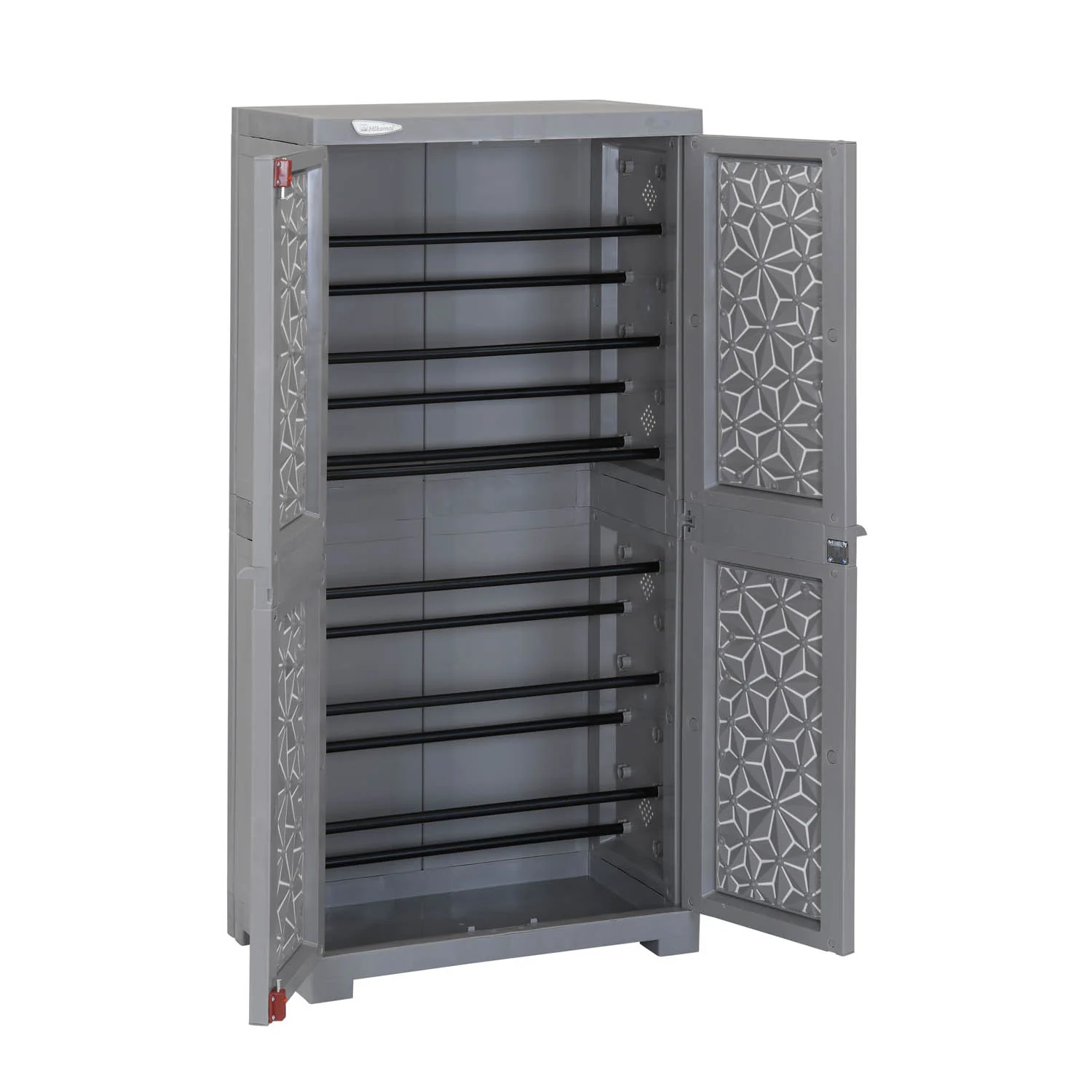 Nilkamal Freedom Star (FMSC18STR) Plastic Shoe Cabinet (Haze Grey & Milky White) - Image 3