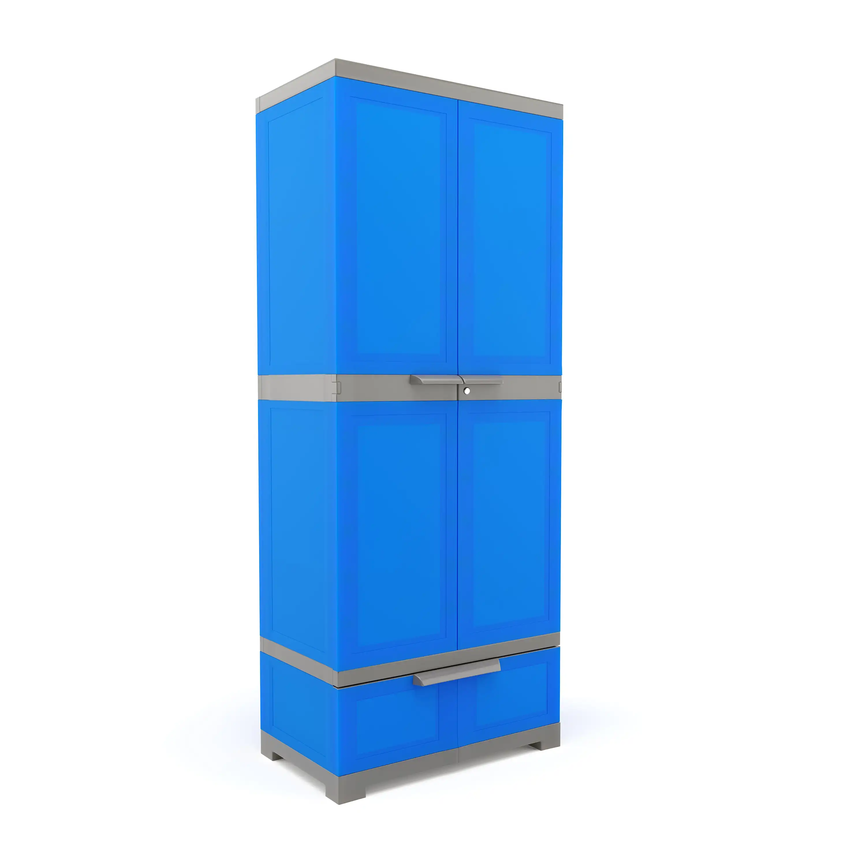 Nilkamal Freedom FMDR 1B Plastic Storage Cabinet with 1 Drawer (Deep Blue / Grey) - Image 4