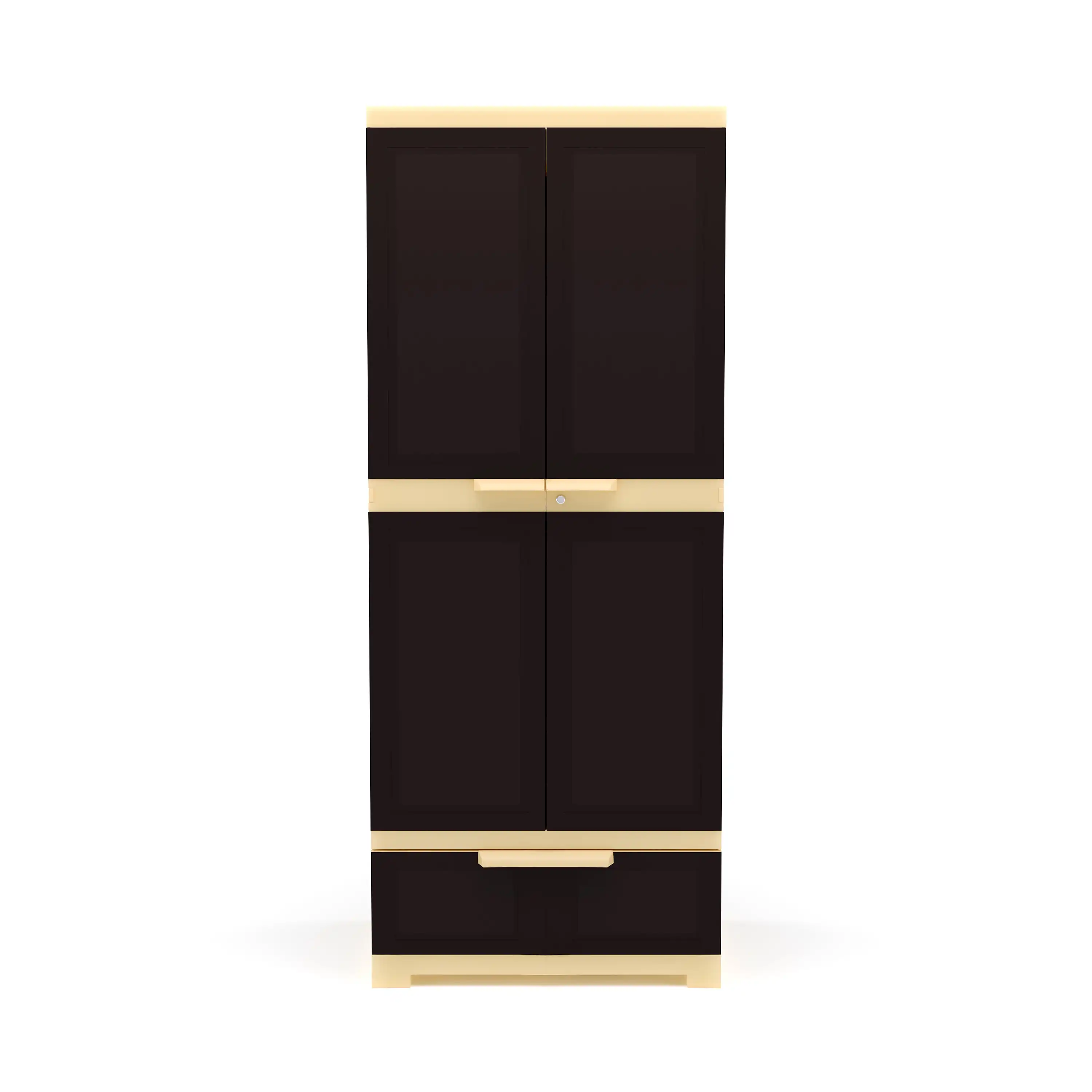 Nilkamal Freedom FMDR 1B Plastic Storage Cabinet with 1 Drawer (Weathered Brown / Biscuit) - Image 3