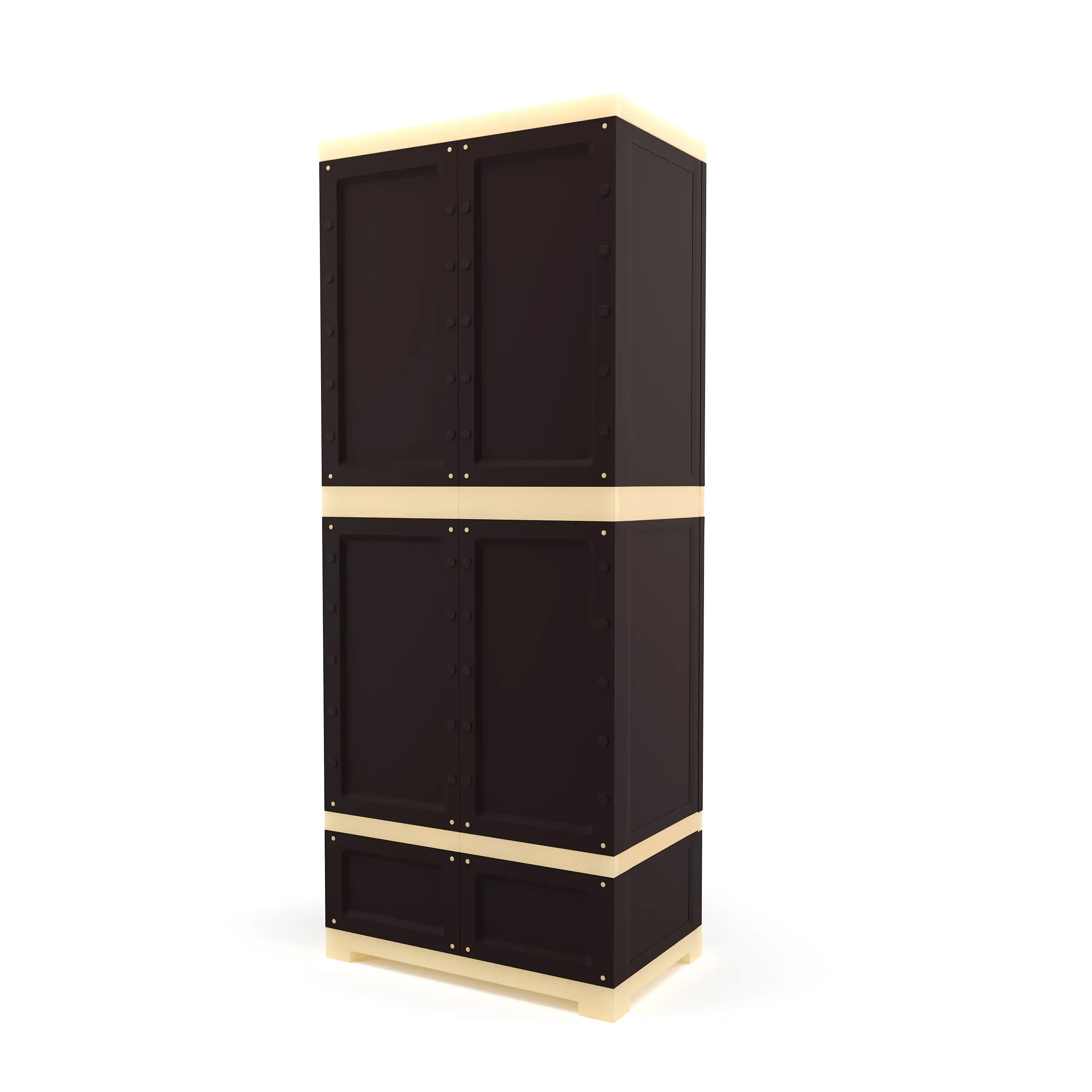 Nilkamal Freedom FMDR 1B Plastic Storage Cabinet with 1 Drawer (Weathered Brown / Biscuit) - Image 6