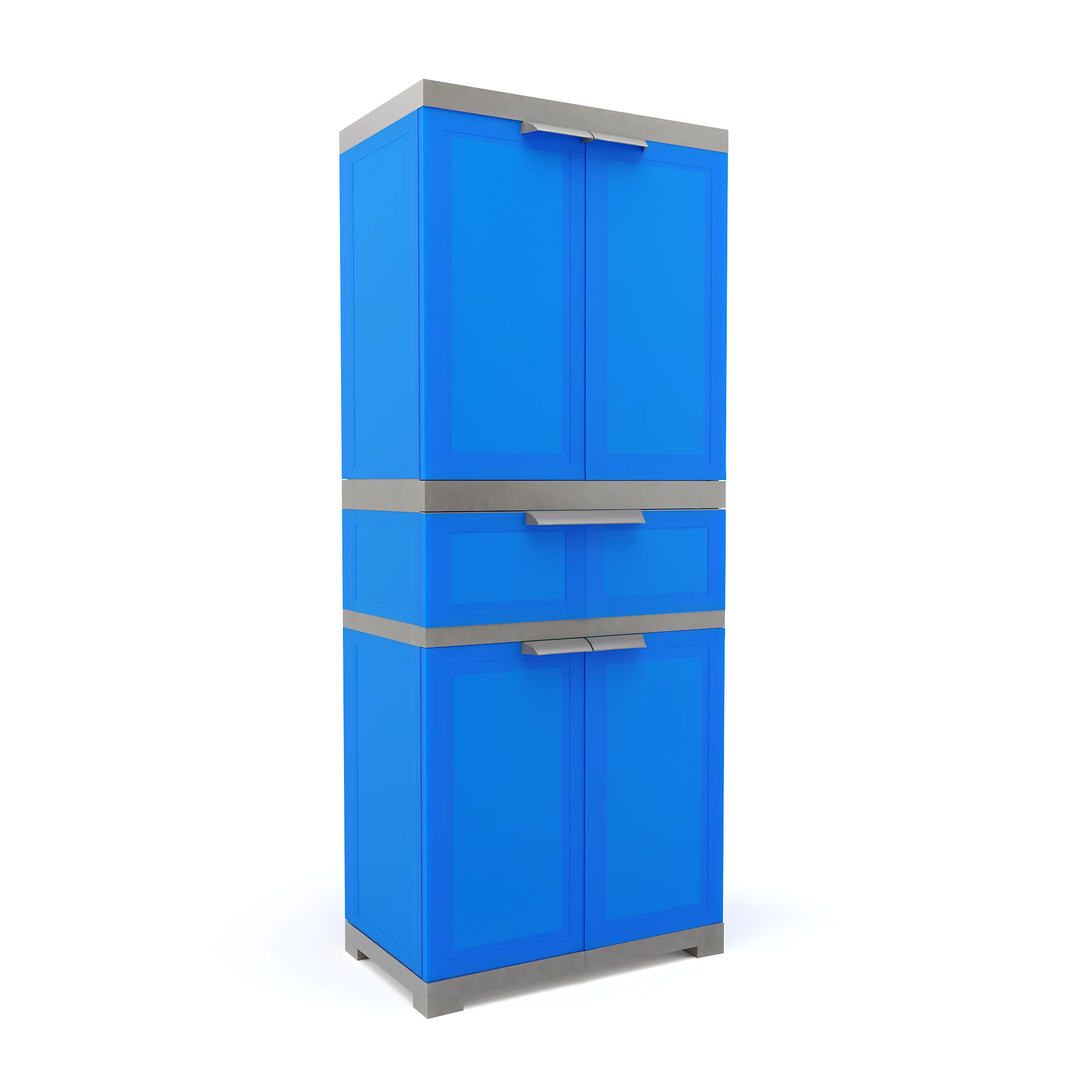 Nilkamal Freedom FMDR 1C Plastic Storage Cabinet with 1 Drawer (Deep Blue & Grey) - Image 4