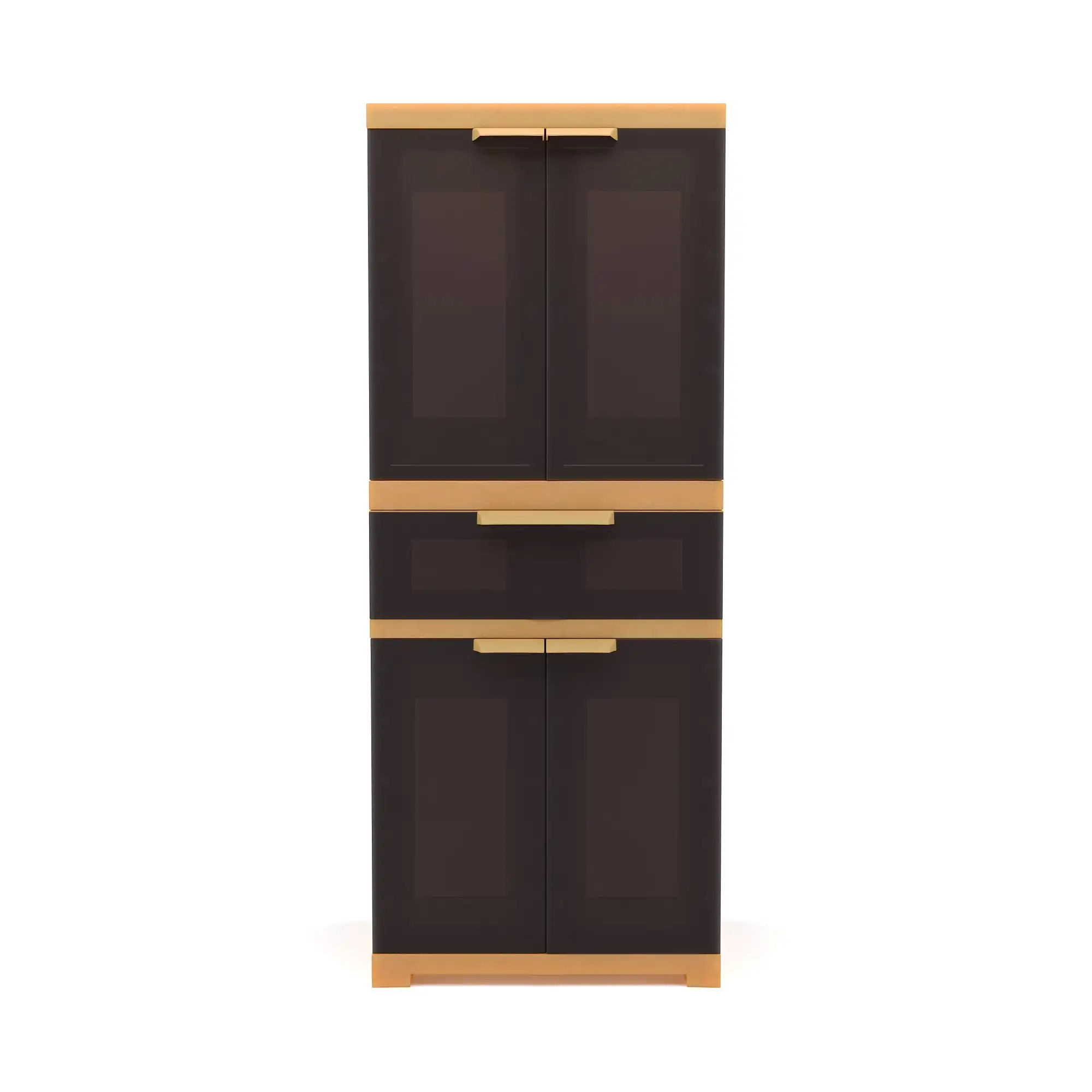Nilkamal Freedom FMDR 1C Plastic Cabinet with 1 Drawer (Brown & Biscuit) - Image 3