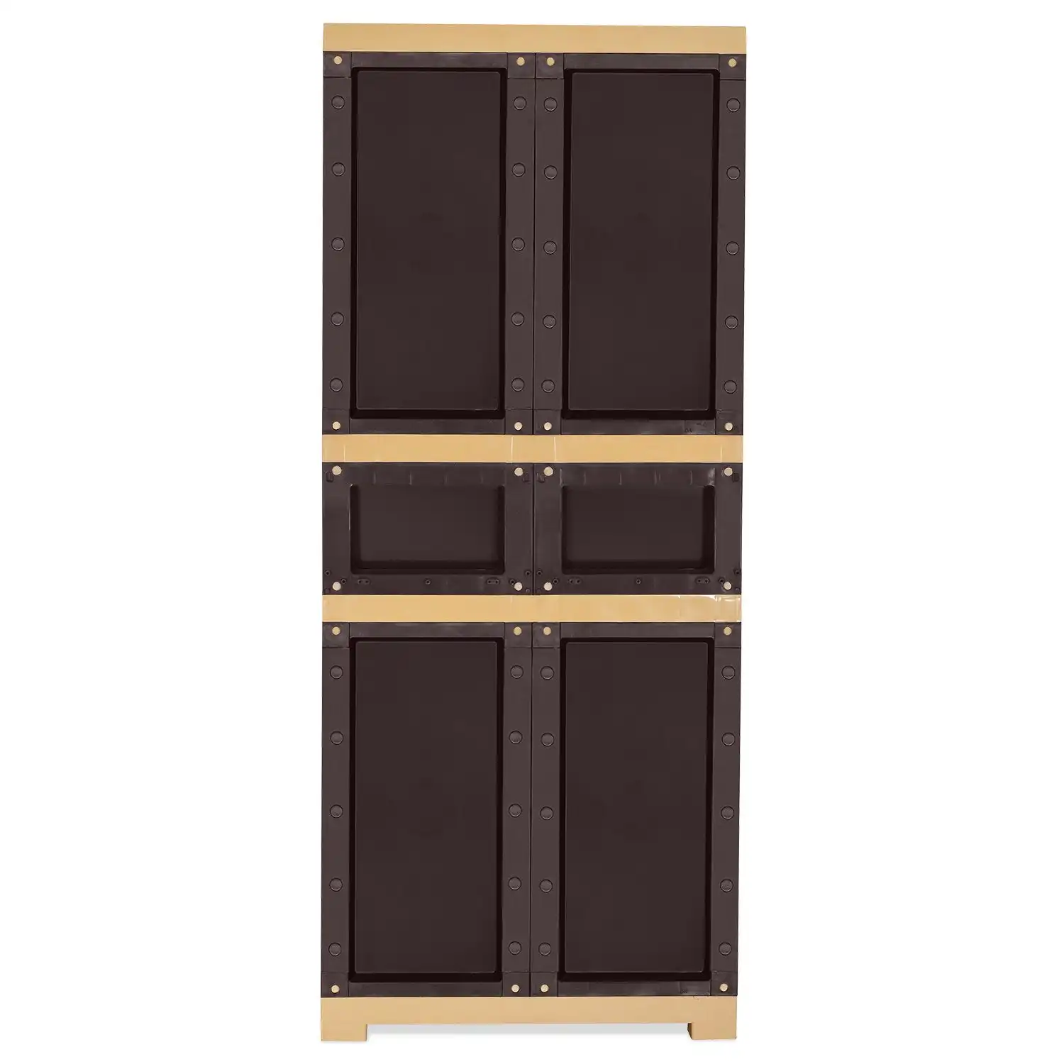 Nilkamal Freedom FMDR 1C Plastic Cabinet with 1 Drawer (Brown & Biscuit) - Image 6