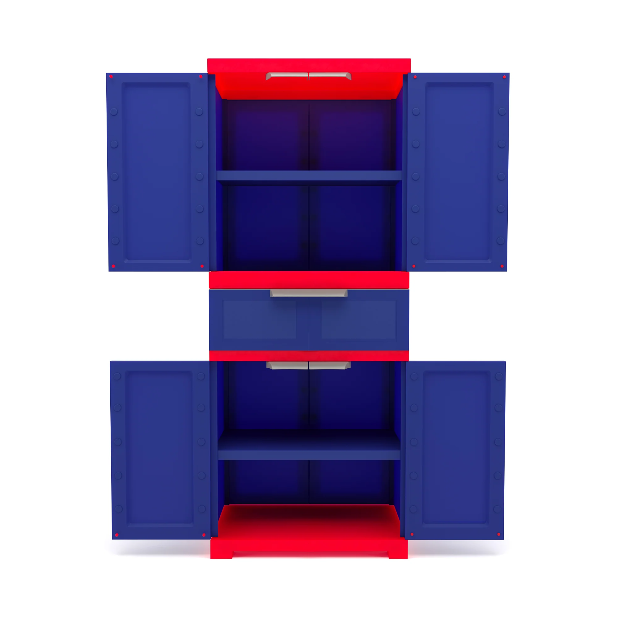 Nilkamal Freedom with 1 Drawer (Pepsi Blue / Bright Red / Yellow) - Image 5