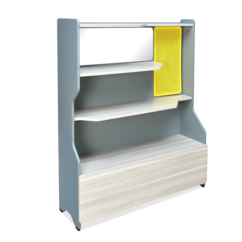 Nilkamal Furlenco Engineered Wood Display Unit in Cornsilk and Gothic Grey Finish - Image 3