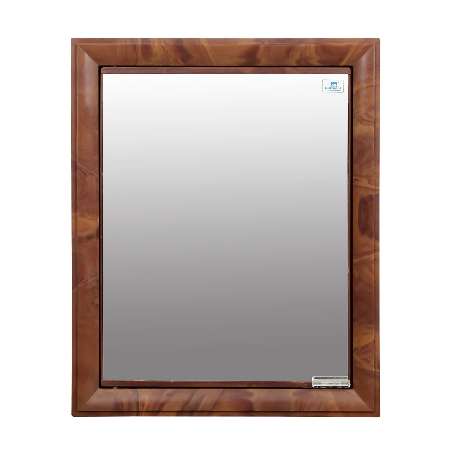 Nilkamal Gem Plastic Cabinet with Mirror (Mango Wood) - Image 3