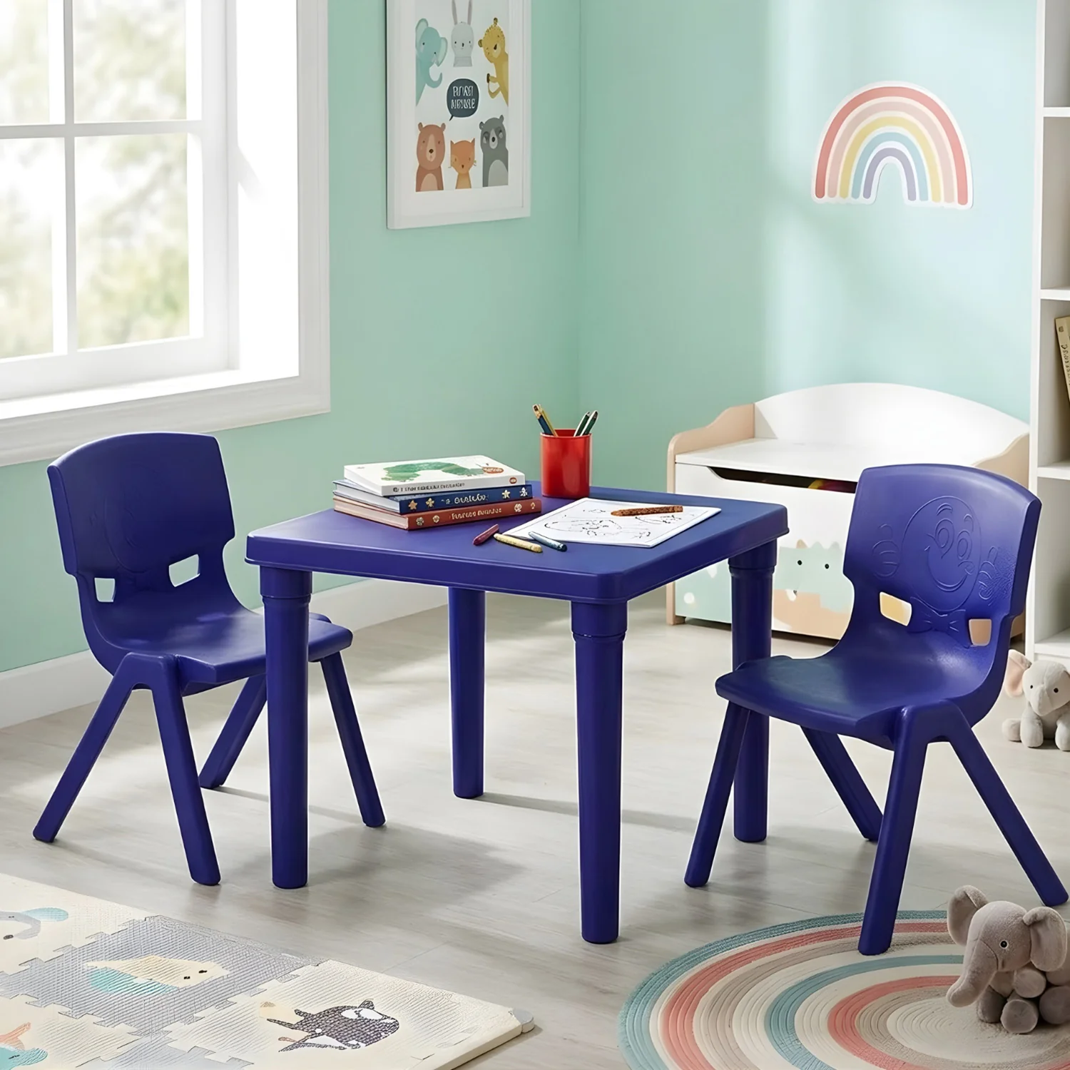 Nilkamal Genius Ludo Table + 2 Chairs Kid's Study Set - Image 55