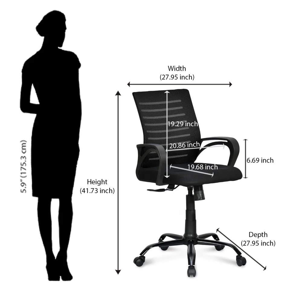 Nilkamal Giza Mid Back Office Chair - Image 11