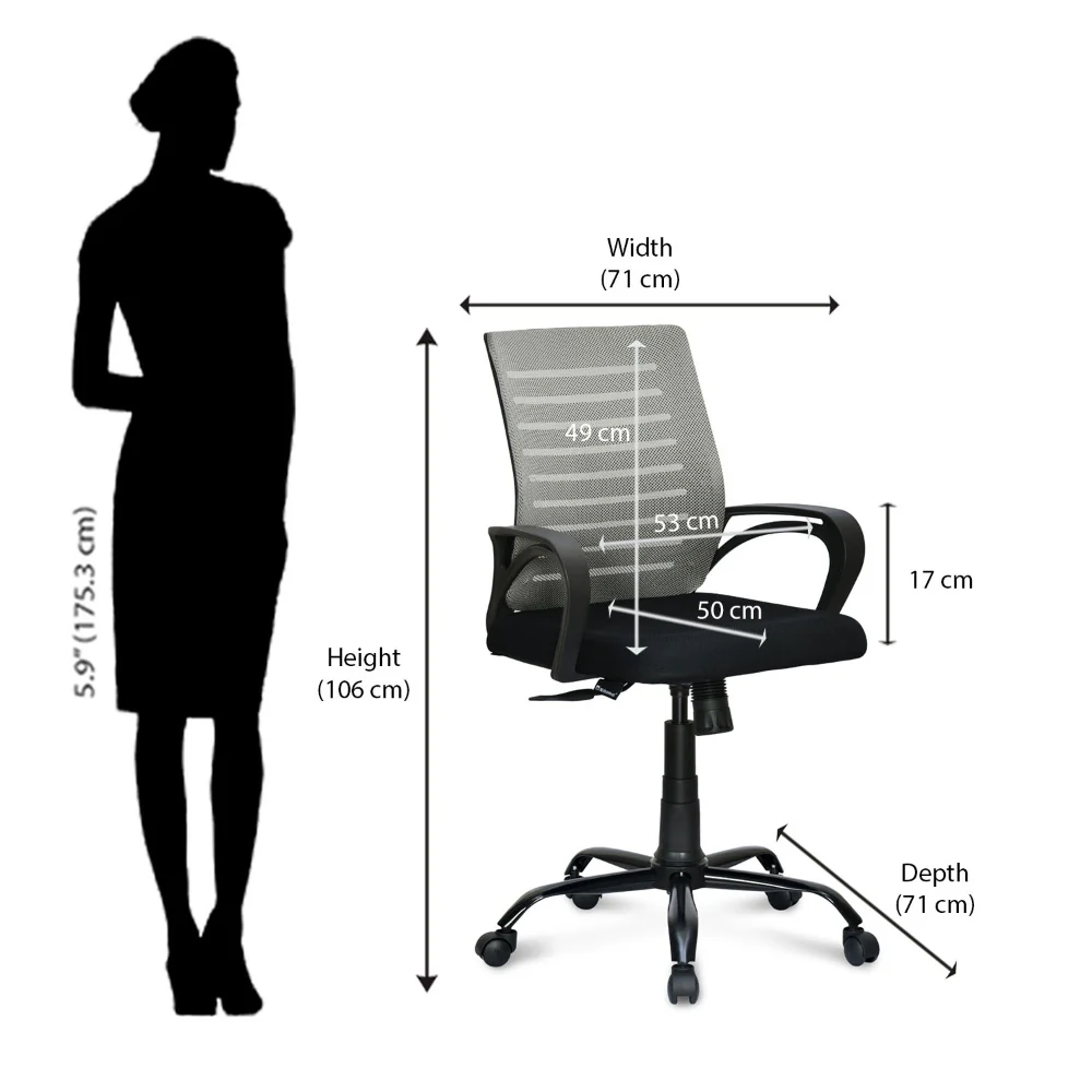 Nilkamal Giza Mid Back Office Chair - Image 19