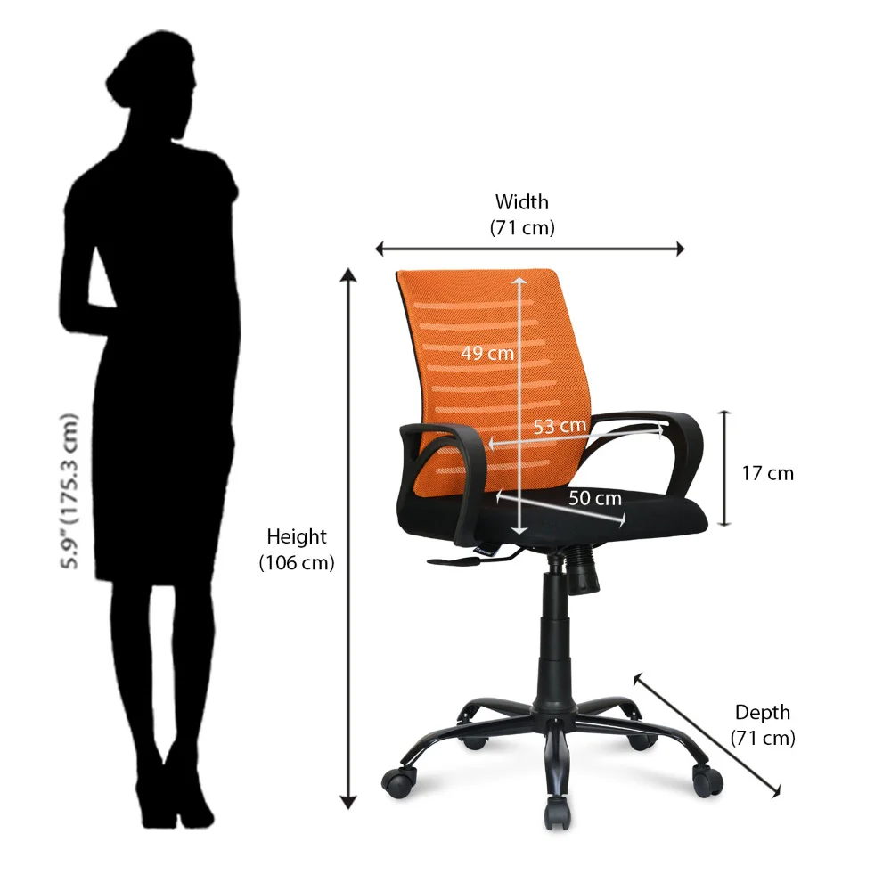 Nilkamal Giza Mid Back Office Chair - Image 30