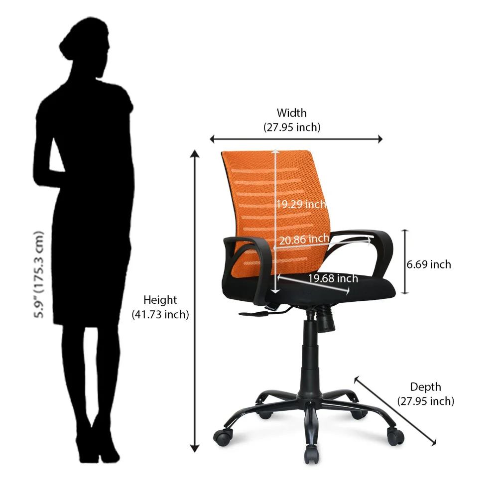Nilkamal Giza Mid Back Office Chair - Image 31