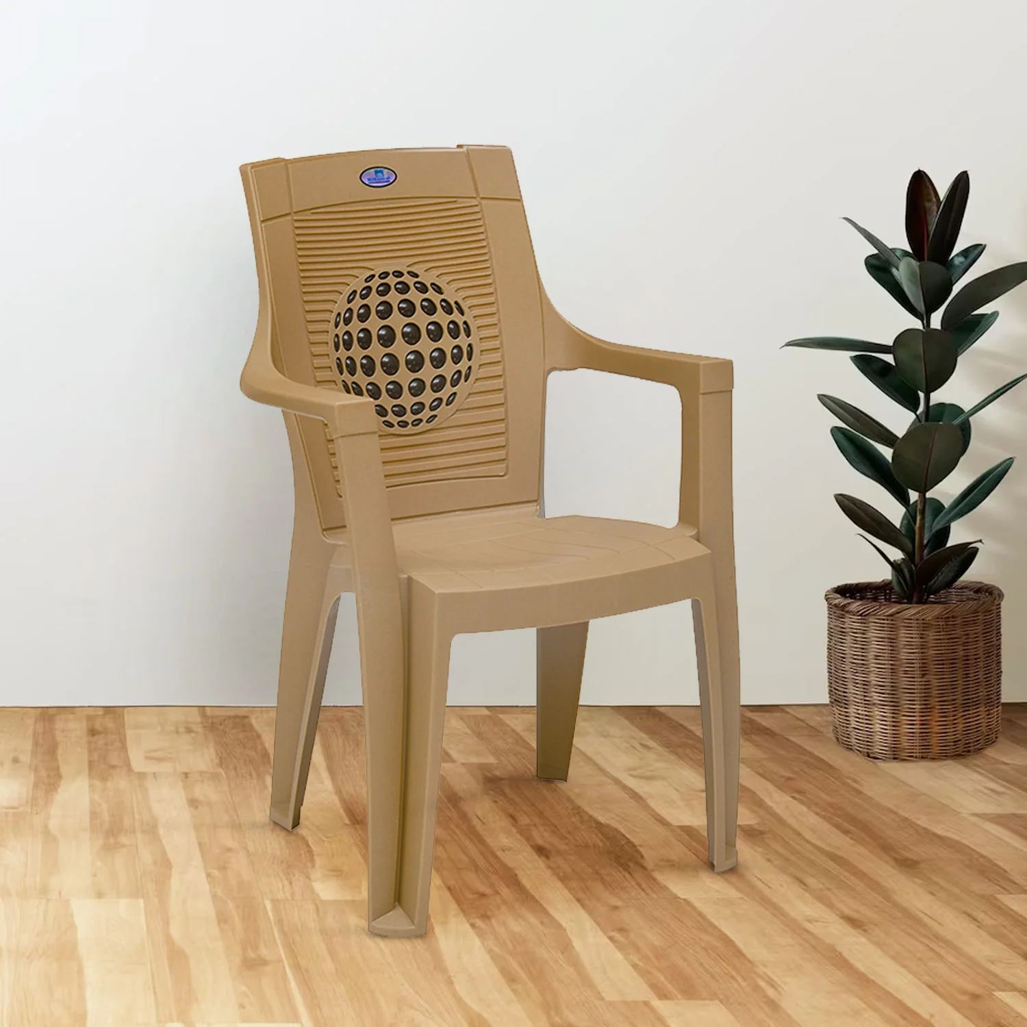 Nilkamal Globe 3D Plastic Arm Chair - Image 11