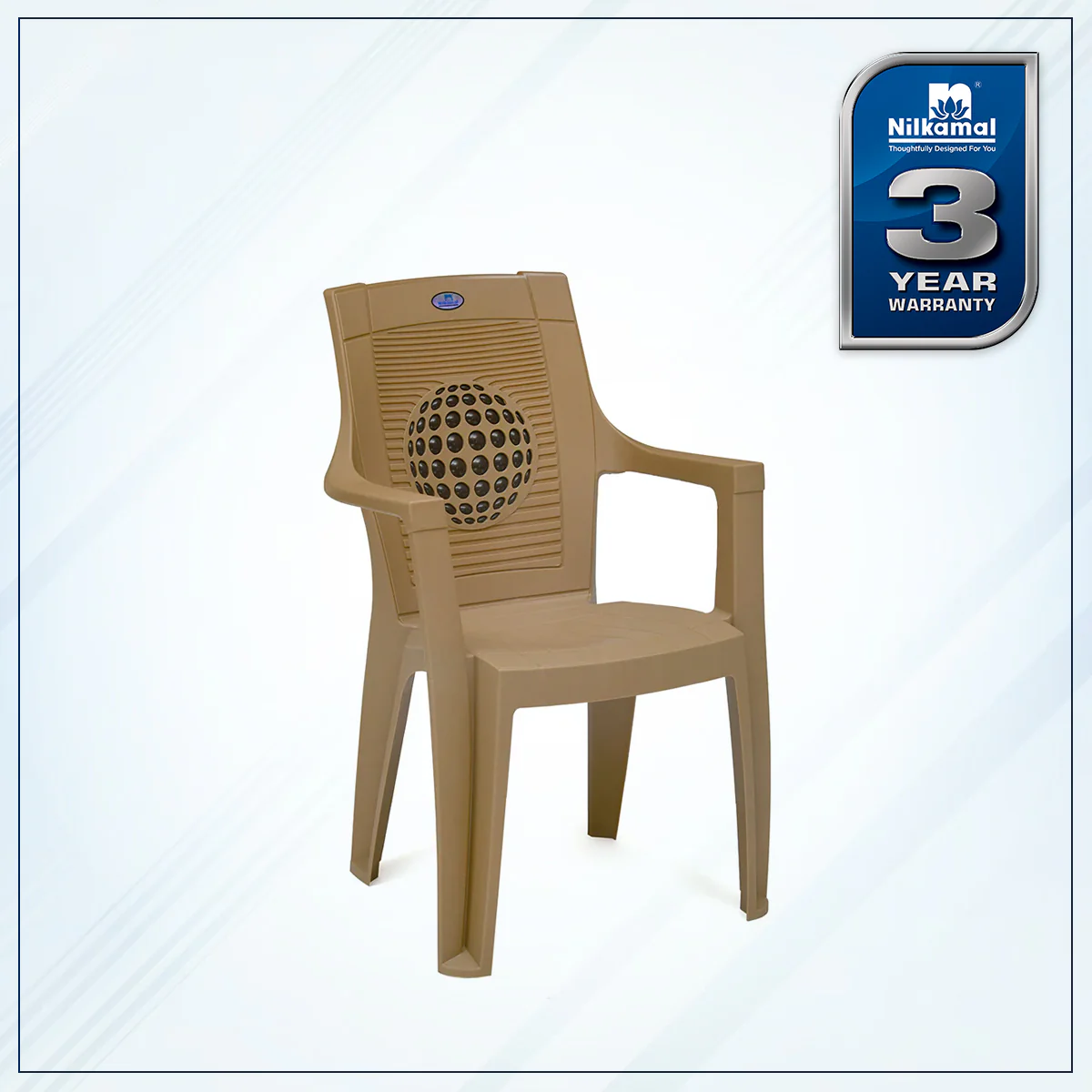 Nilkamal Globe 3D Plastic Arm Chair - Image 13