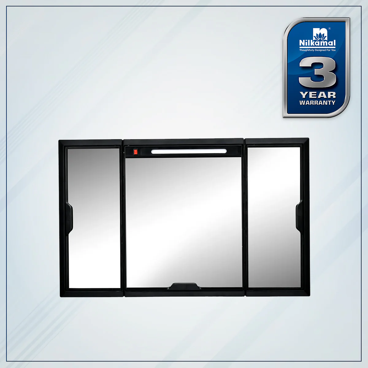 Nilkamal Glory Plastic Cabinet Set with Mirror and LED Diffused Light - Image 13