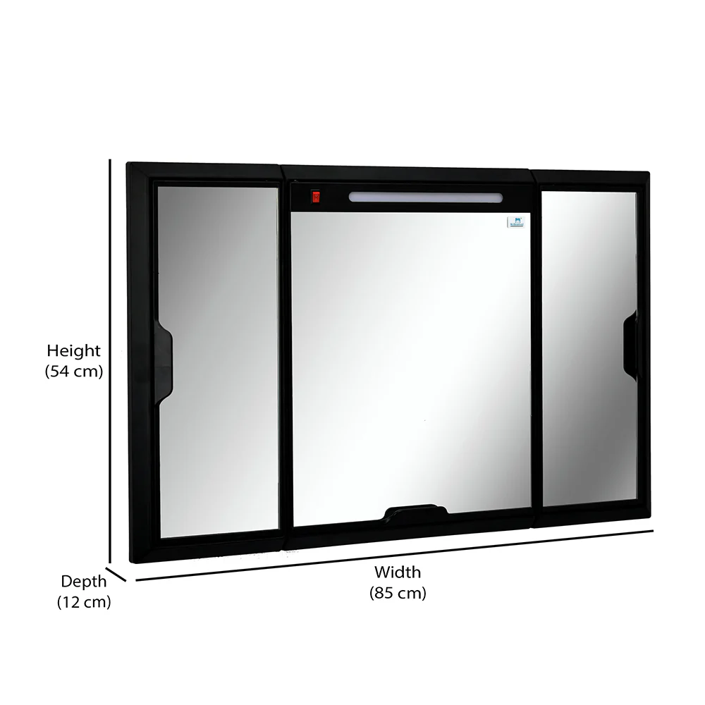 Nilkamal Glory Plastic Cabinet Set with Mirror and LED Diffused Light - Image 21