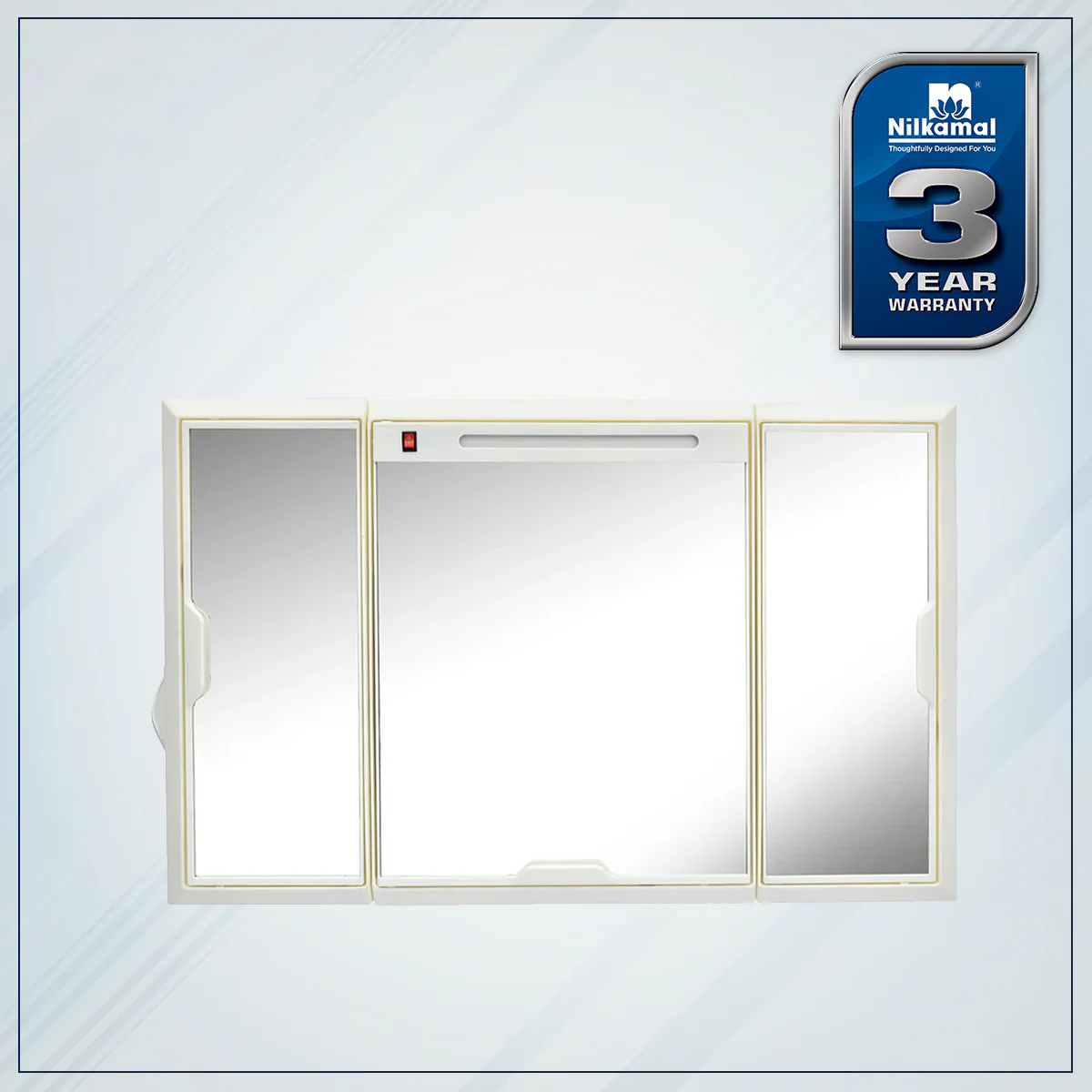 Nilkamal Glory Plastic Cabinet Set with Mirror and LED Diffused Light - Image 24